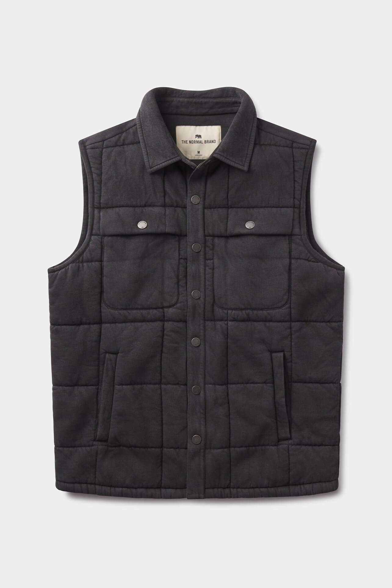 The Normal Brand Jackie Fleece Lodge vest in phantom