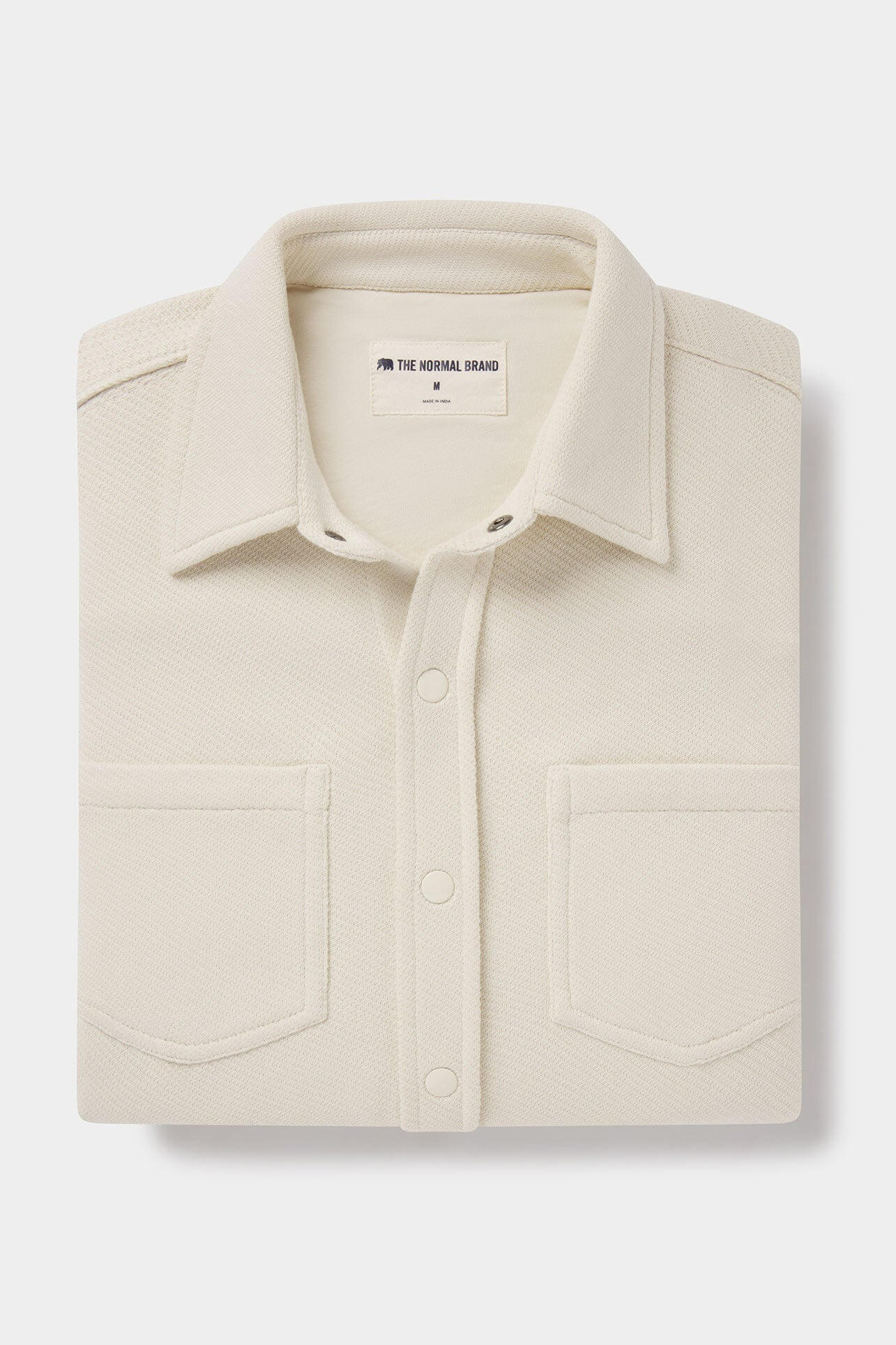 The Normal Brand looped terry shirt in ecru