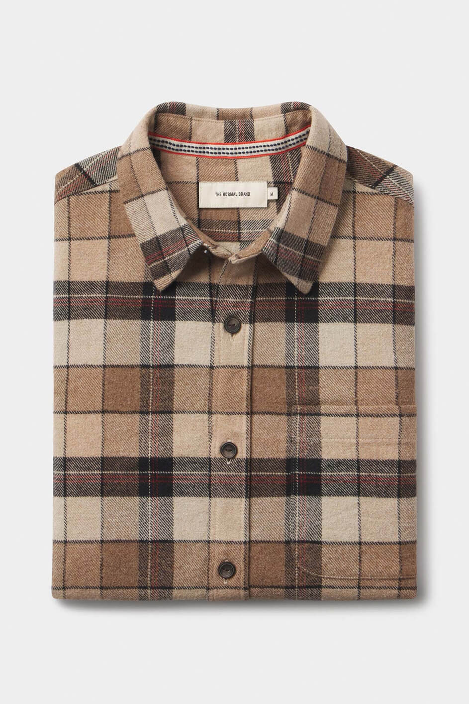 The Normal Brand Louis Heavyweight Flannel in mink plaid