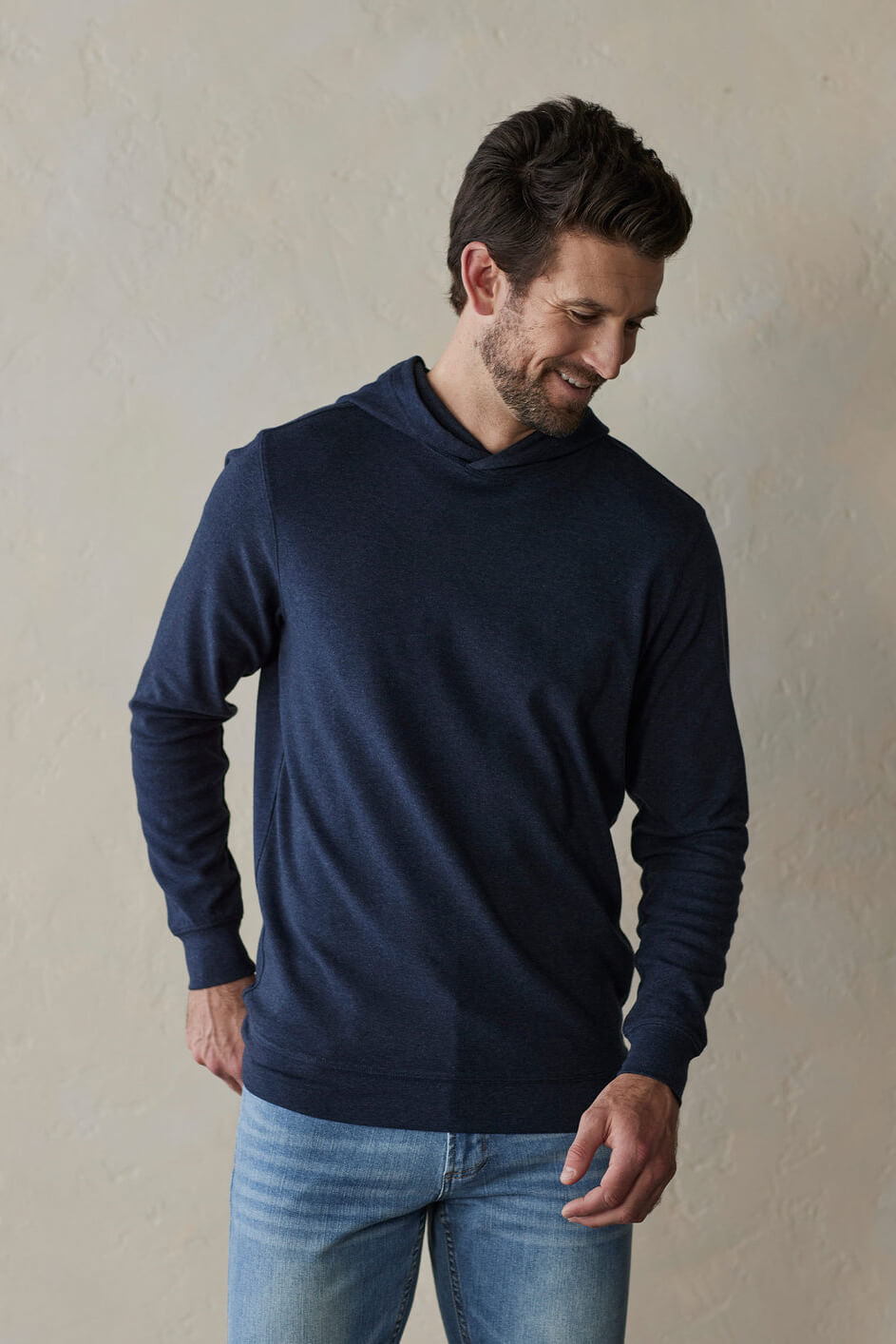 The Normal Brand Puremeso Essential Hoodie in navy