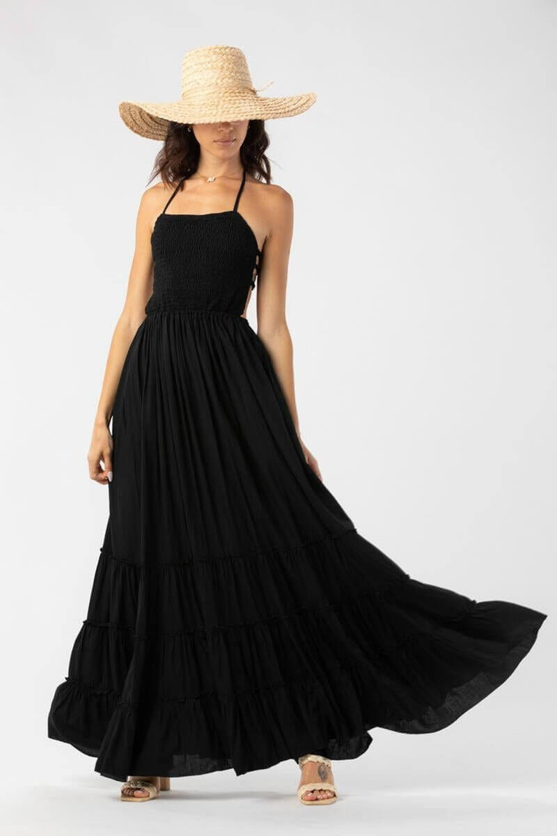 Tiare Hawaii Naia Maxi Dress in black