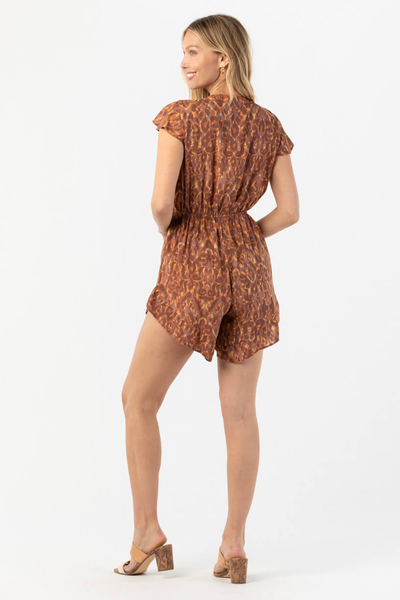 Tiare Hawaii Nia Romper in ikat coco