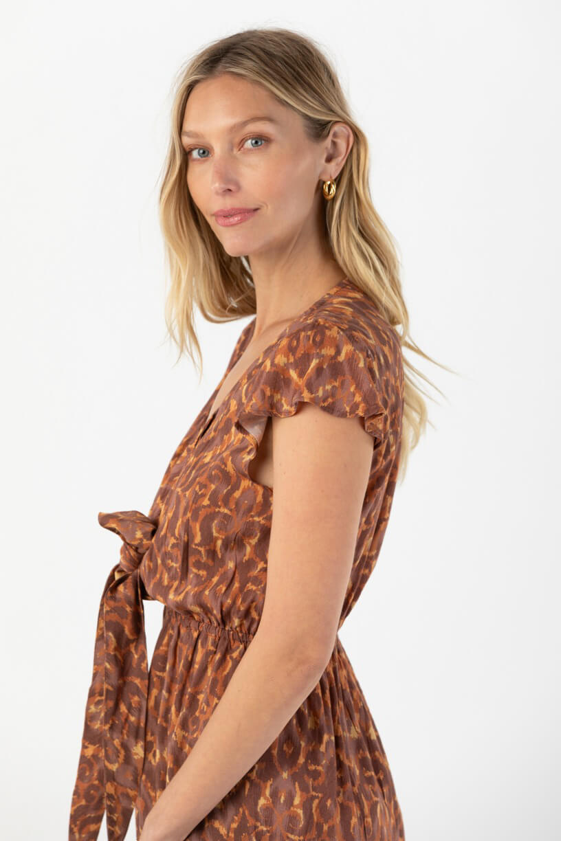 Tiare Hawaii Nia Romper in ikat coco