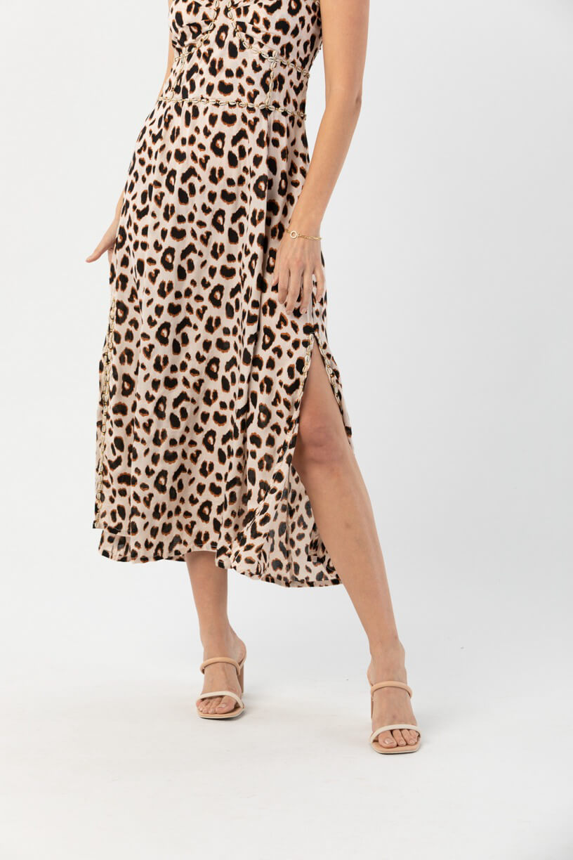 Tiare Hawaii Rio maxi dress in animal blush black