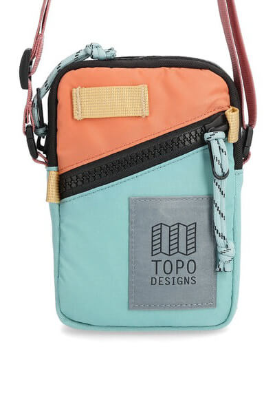 Topo design mini shoulder bag in rose and geode green