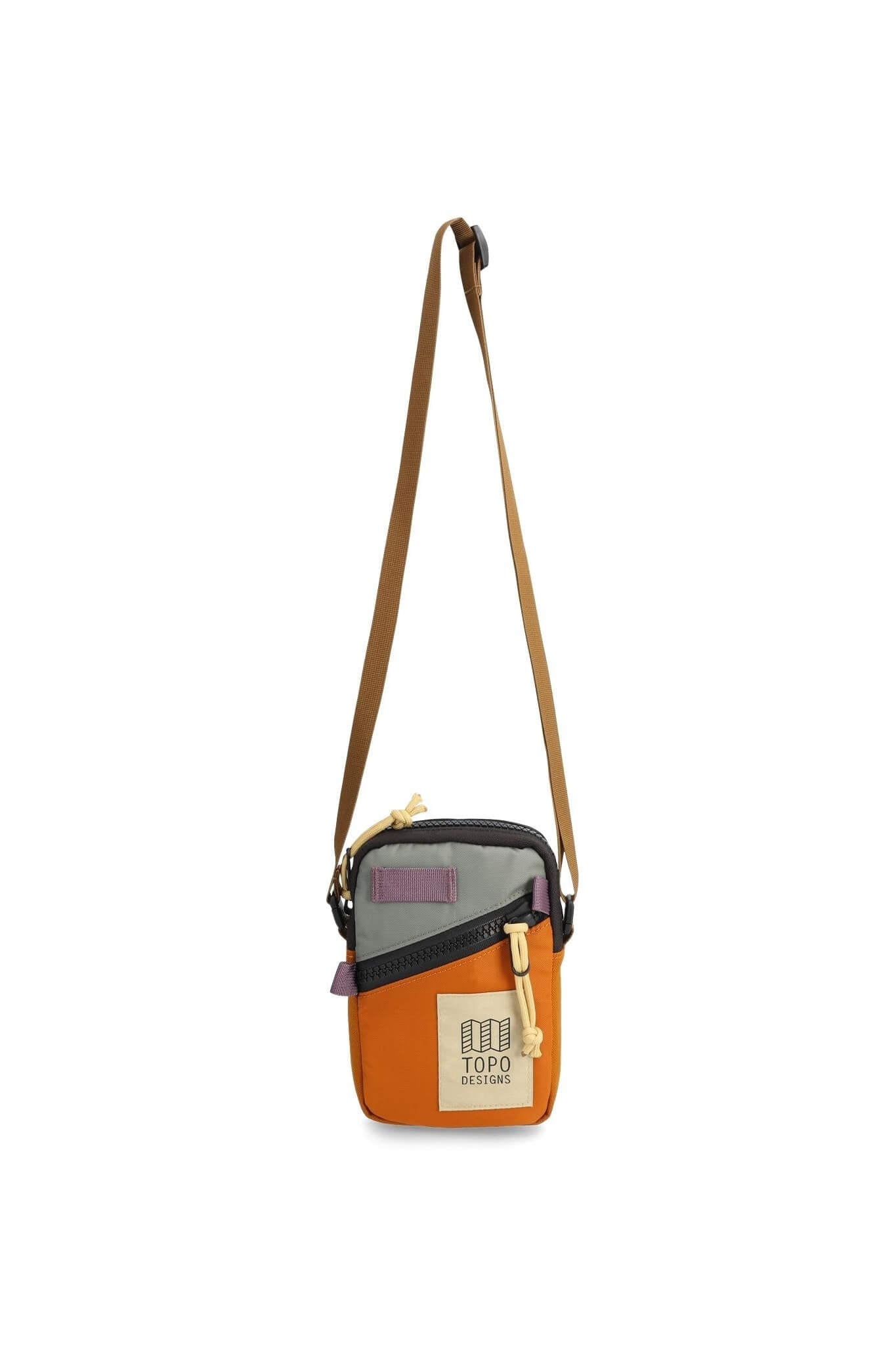 Topo Designs mini shoulder bag in spice and beetle