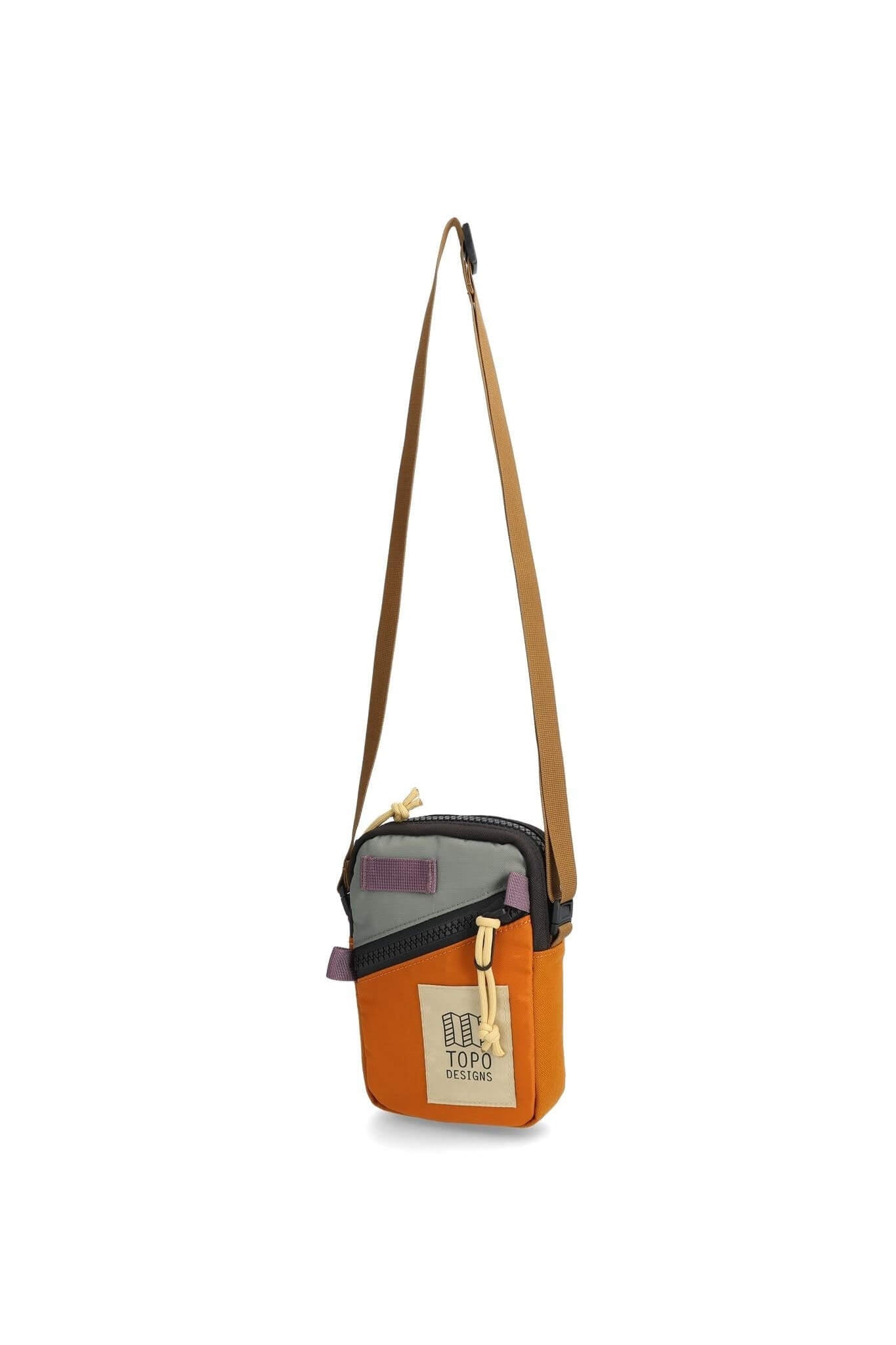 Topo Designs mini shoulder bag in spice and beetle