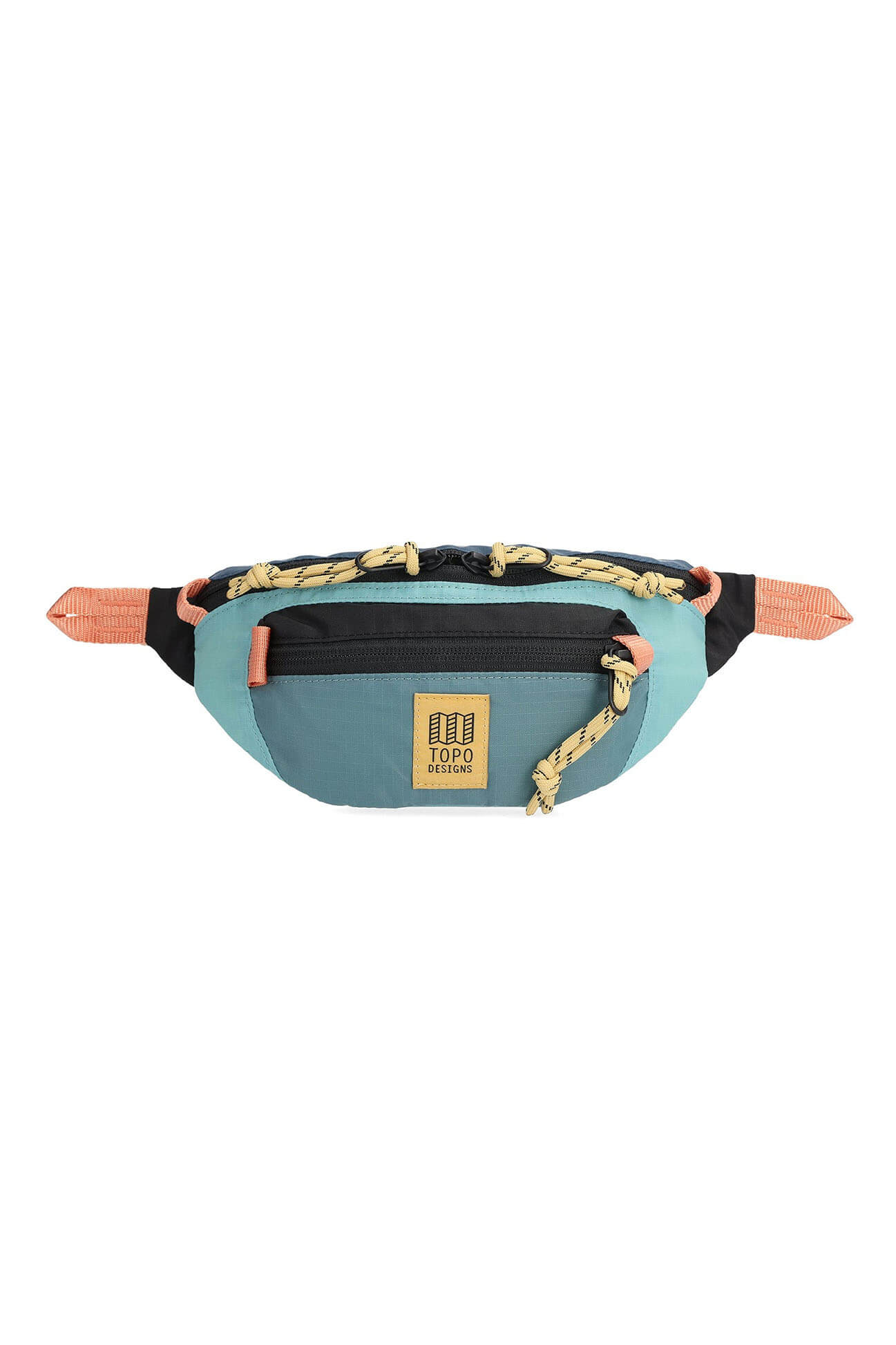 Topo Designs mountain waist pack in geode green and sea pine