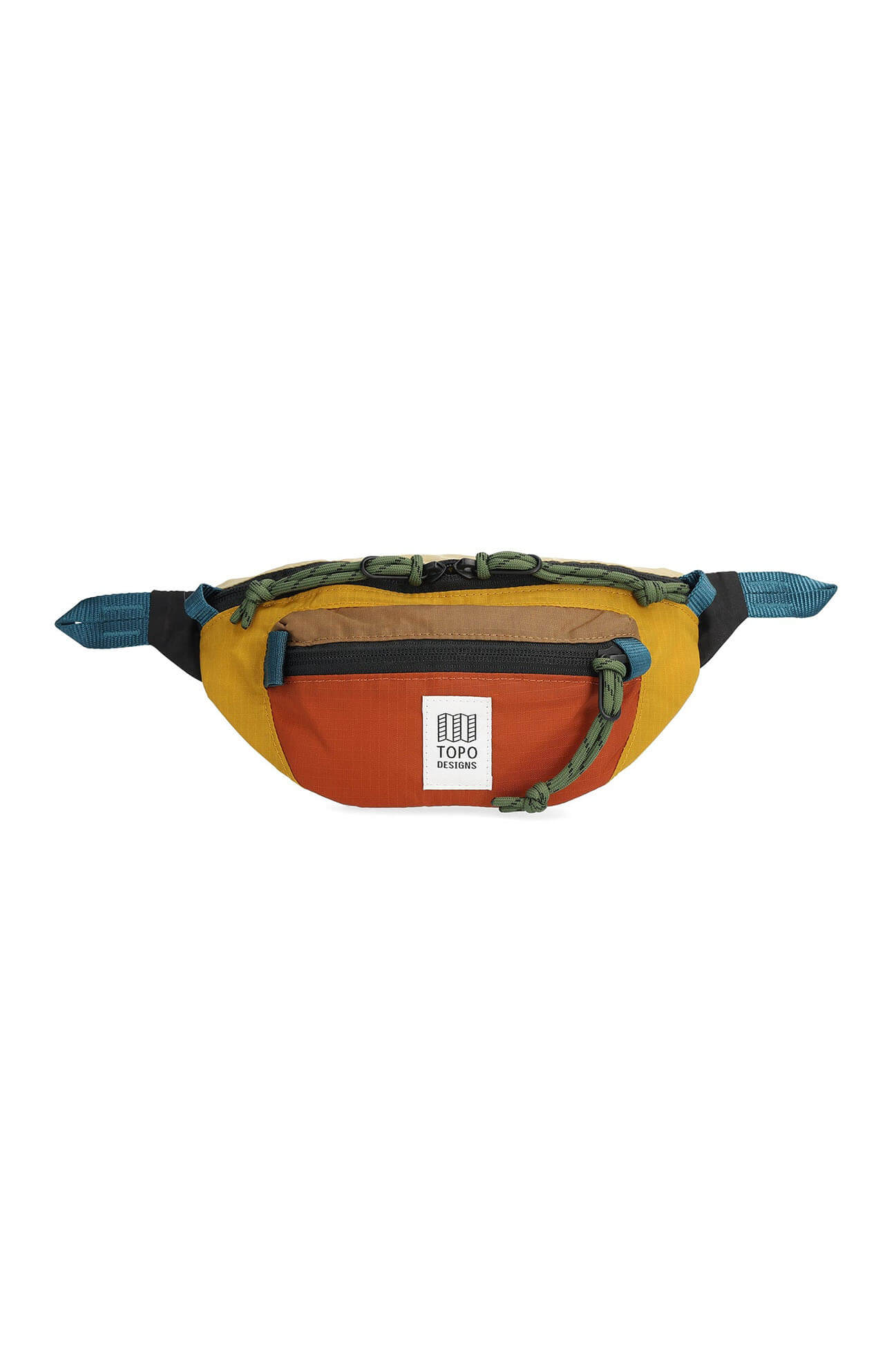 Topo Designs mountain waist pack in mustard and clay
