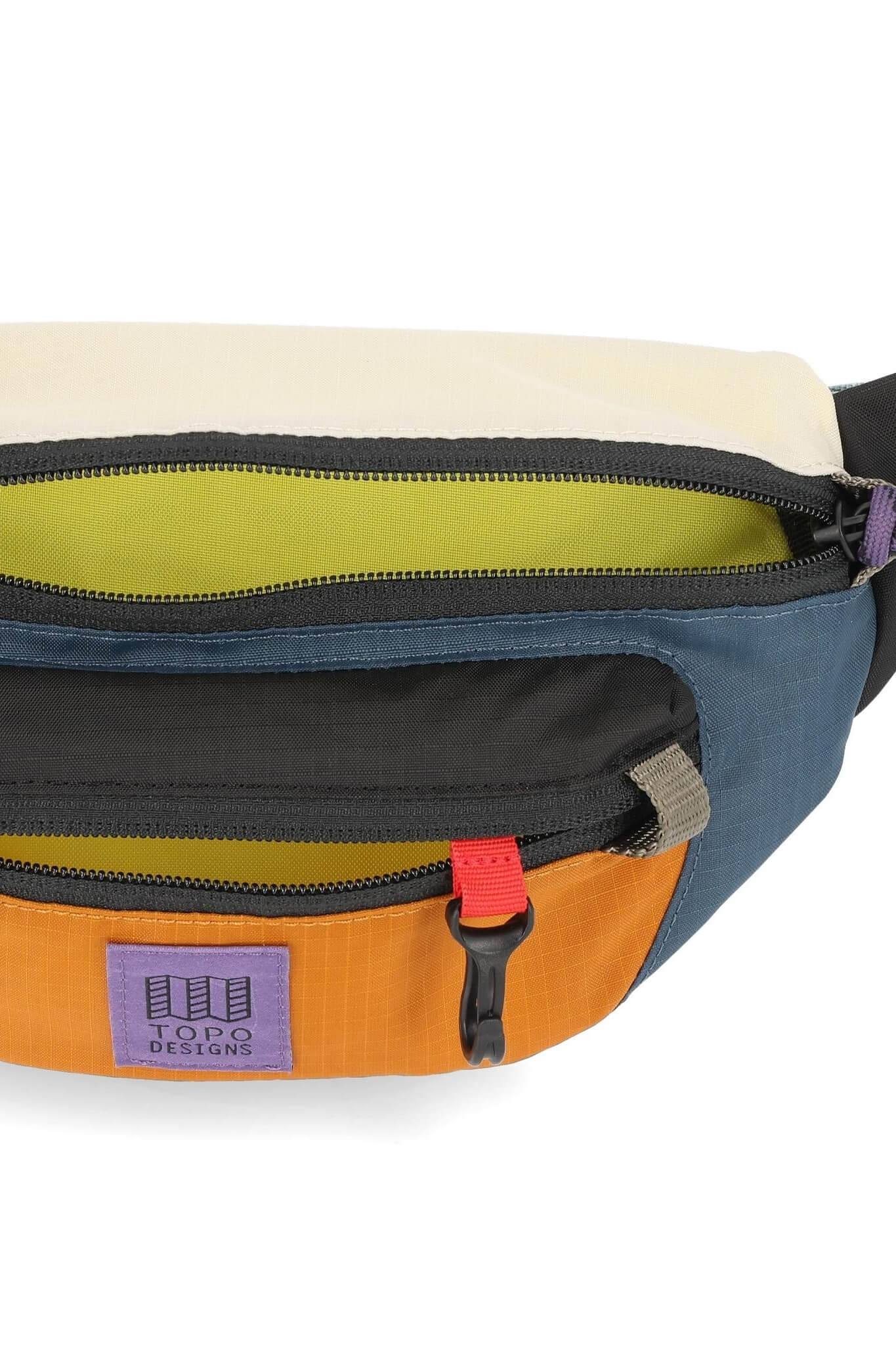 Topo Designs mountain waist pack in pond blue spice