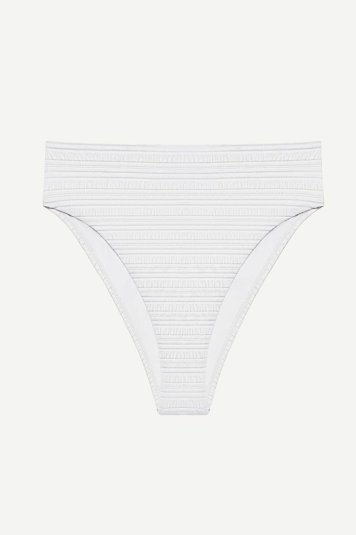 Vitamin A Barcelona bottom in white seersucker stripe