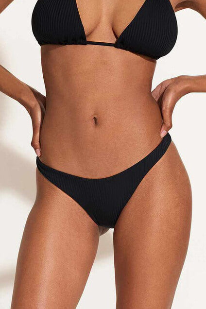 Vitamin A california high leg bottom in black