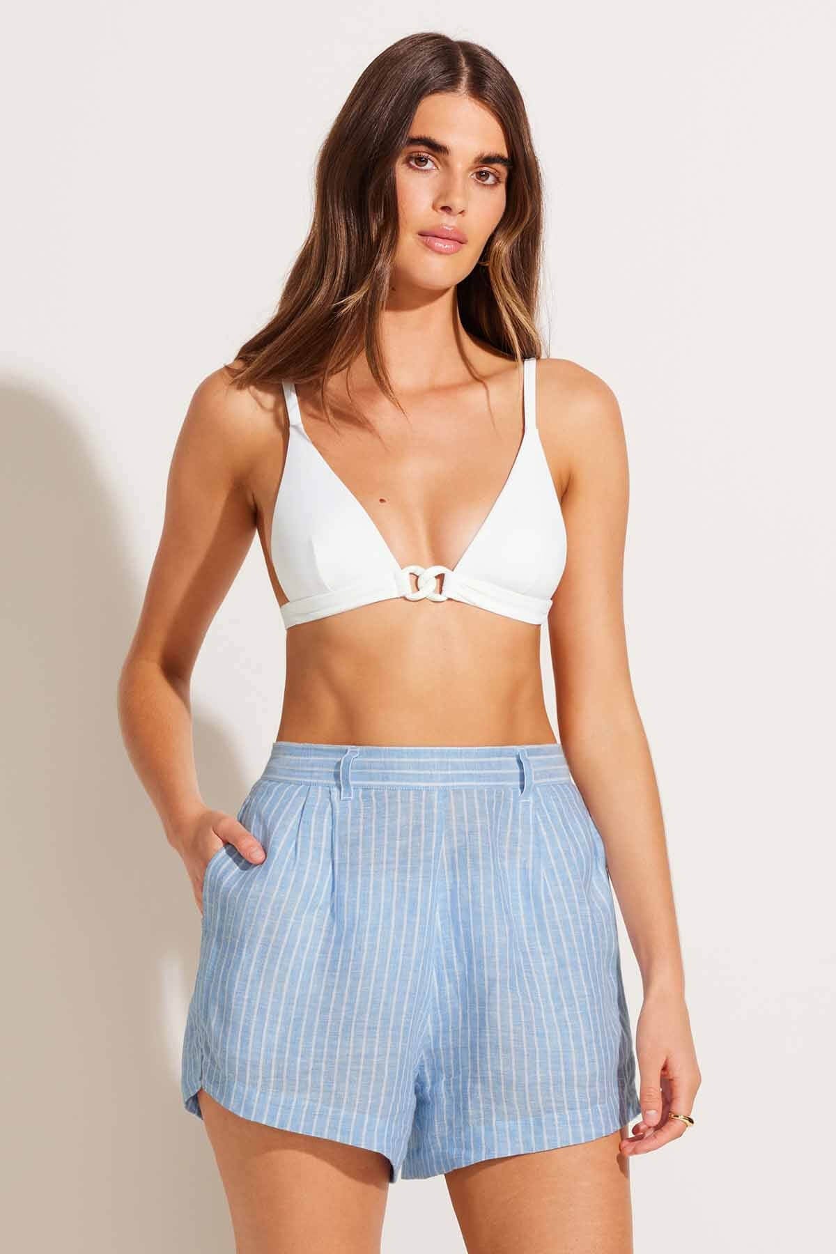 Vitamin A getaway short in summer stripe