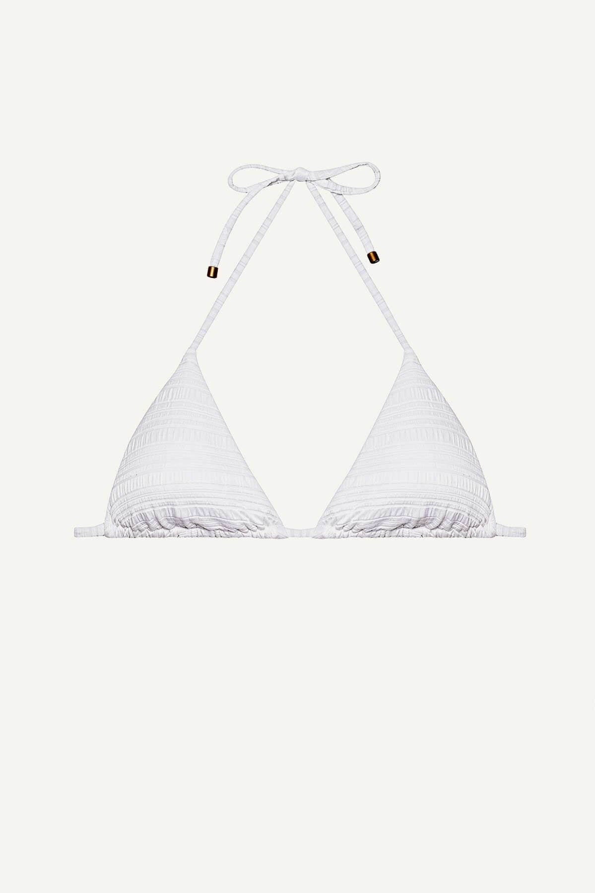 Vitamin A gia top in white seersucker stripe