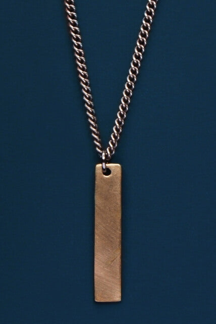We Are All Smith Bronze Tag Pendant Necklace