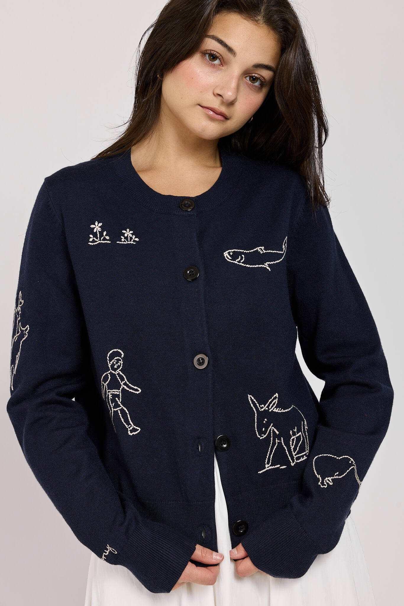 Womens embroidered cardigan