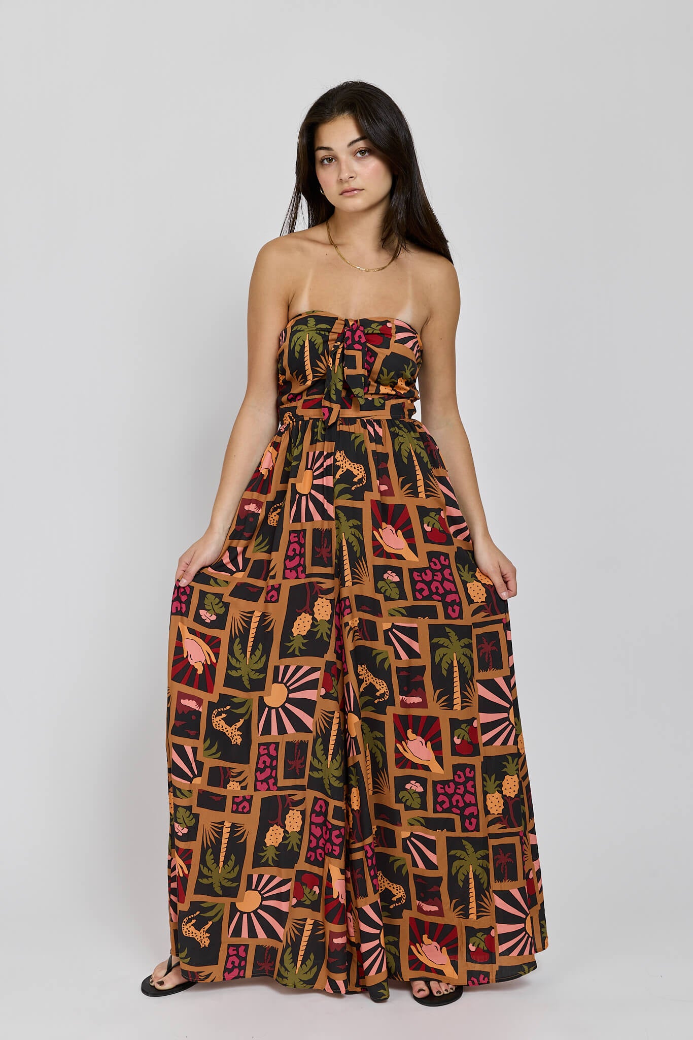 Womens wide leg jumpsuit
