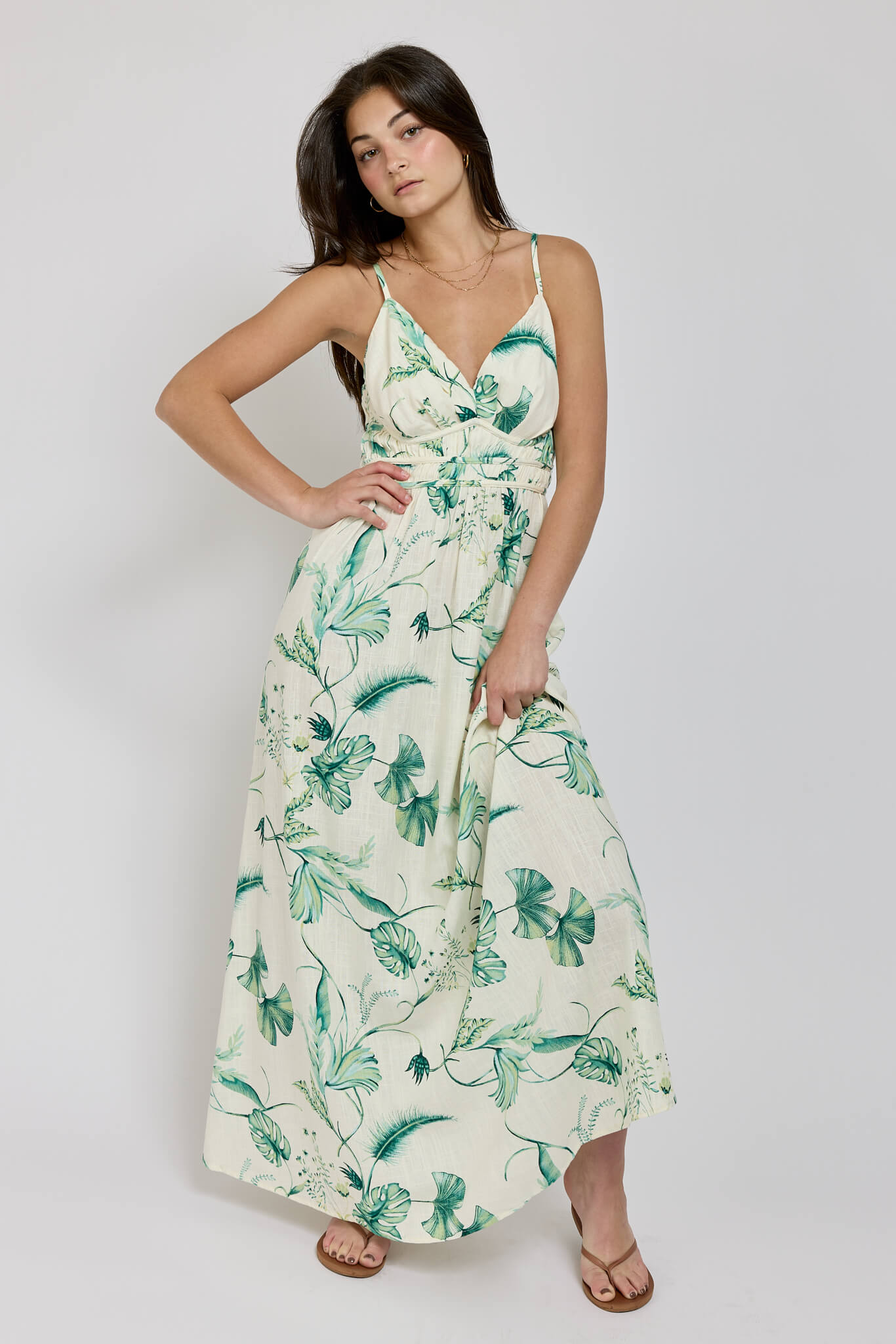 Womens v-neck flowy dress