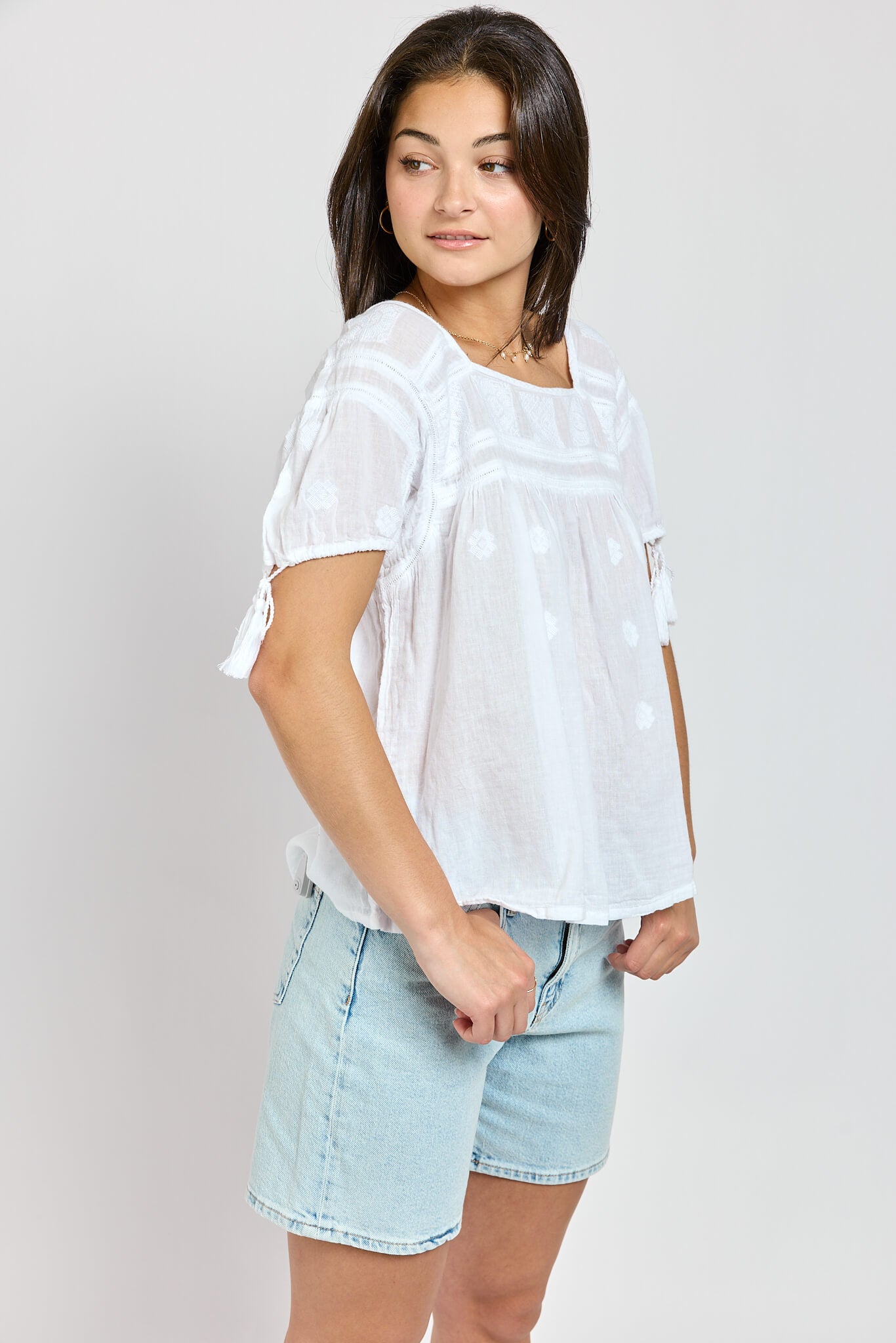 Womens cotton short sleeve top