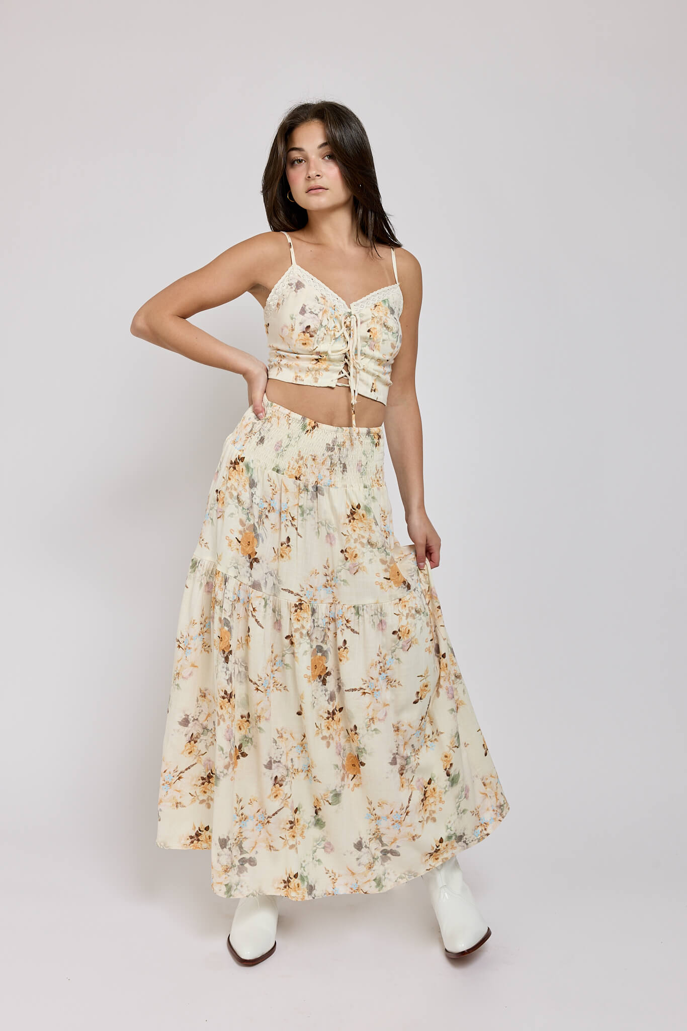 Womens two piece midi skirt set
