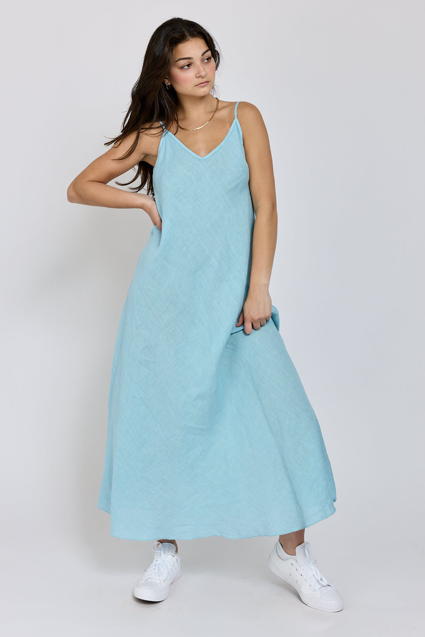 Italian Linen Midi Slipdress