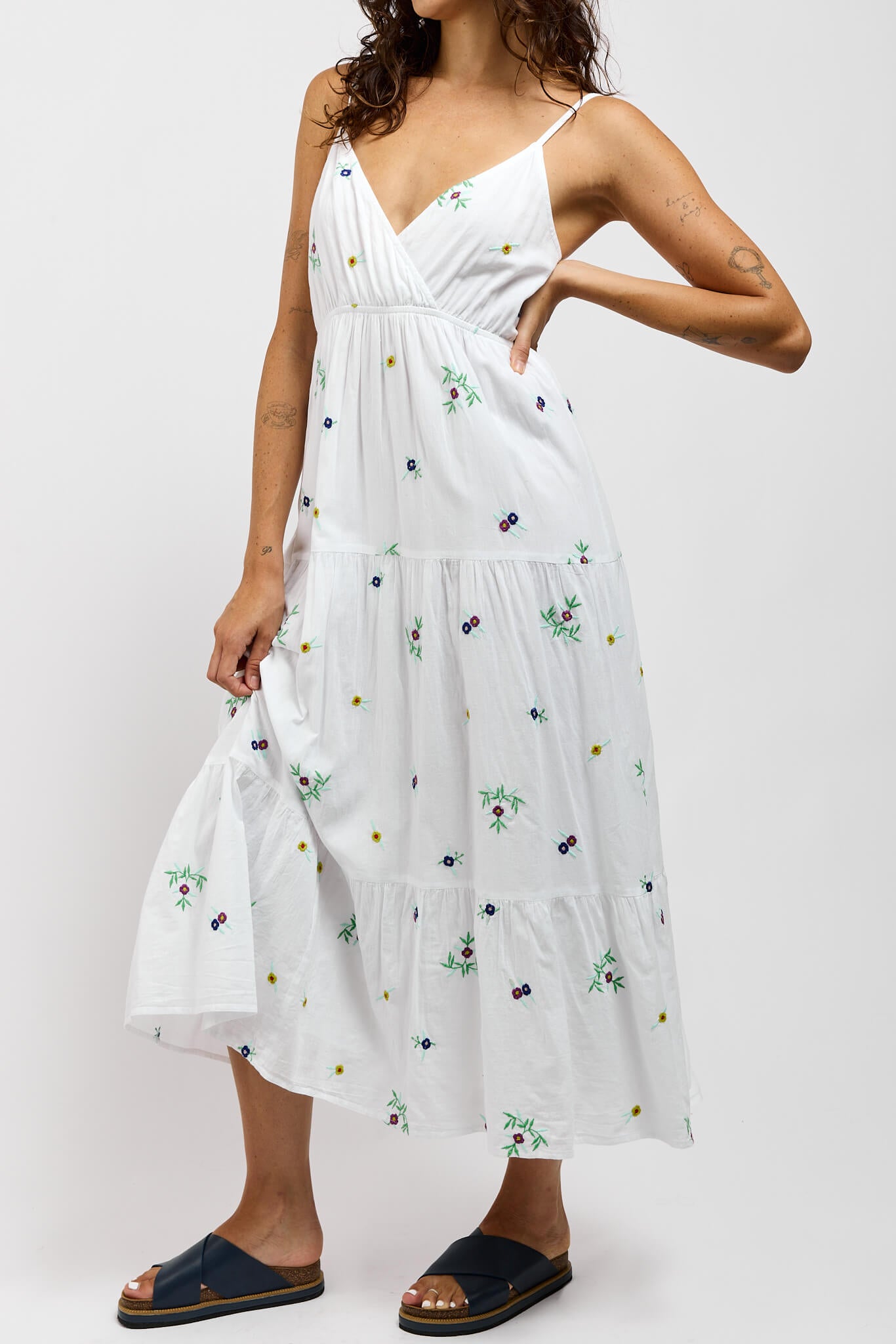 Womens v neck cotton maxi dress
