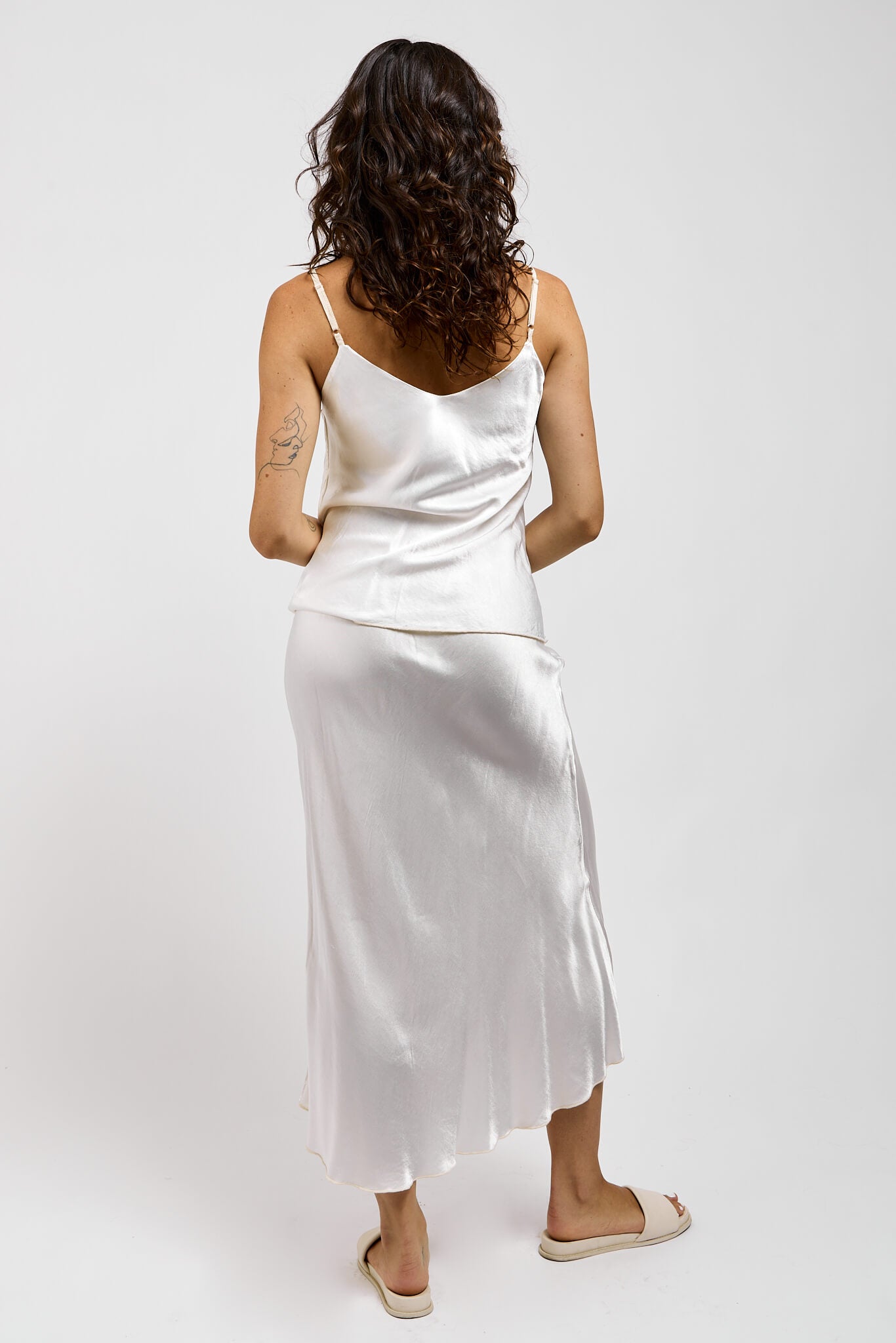 Womens light ivory color skirt