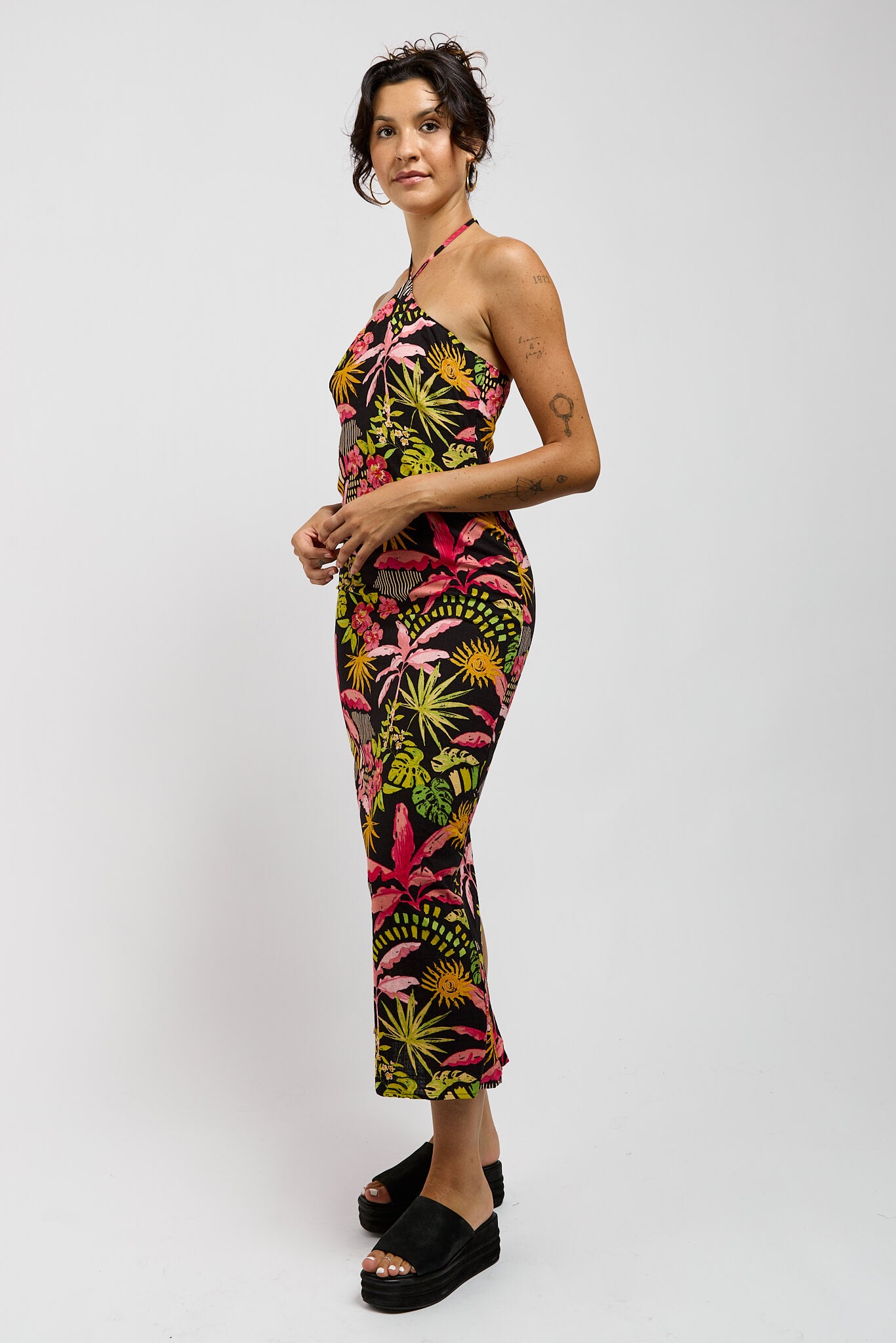 Womens halter fitted dress