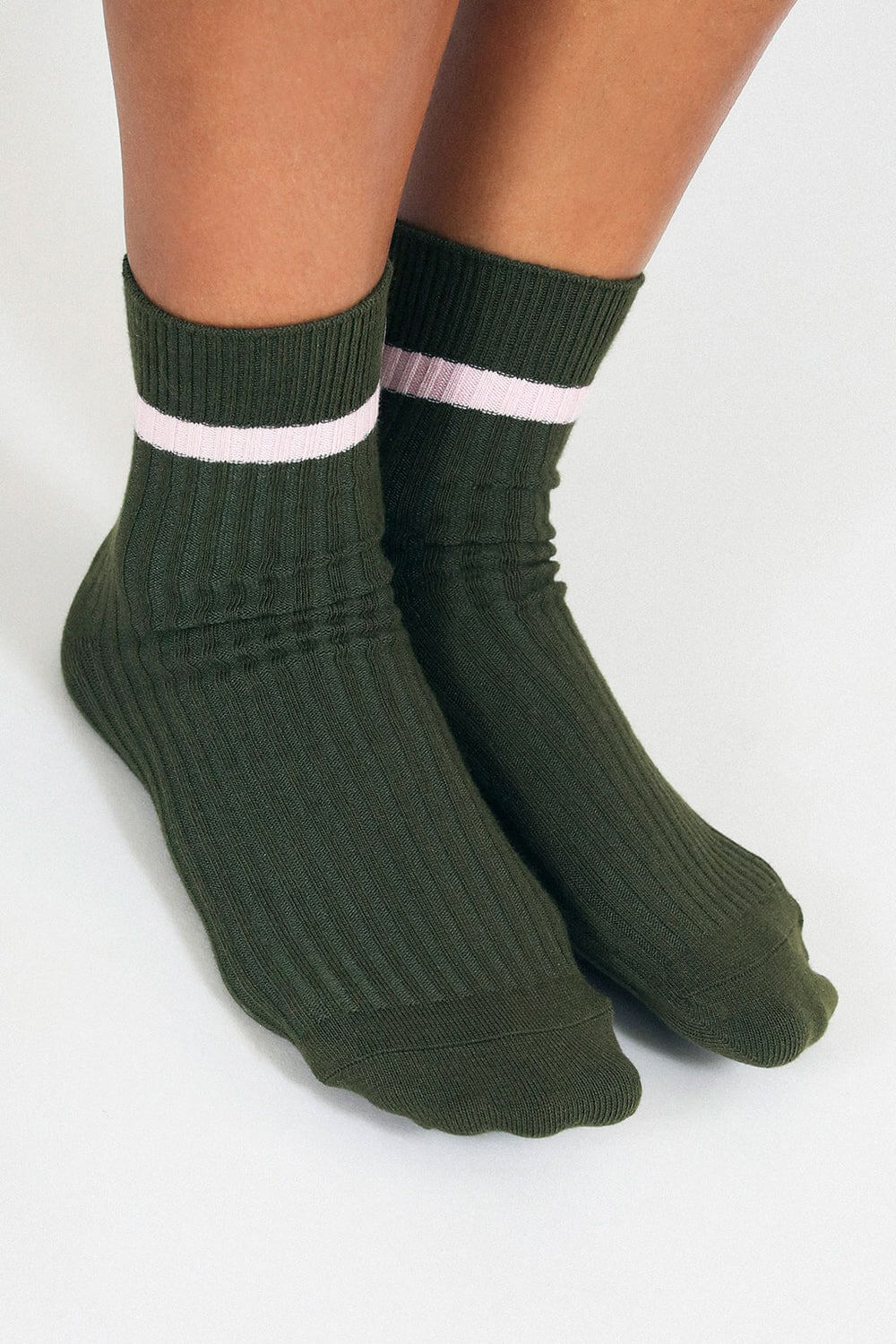 olive ankle socks