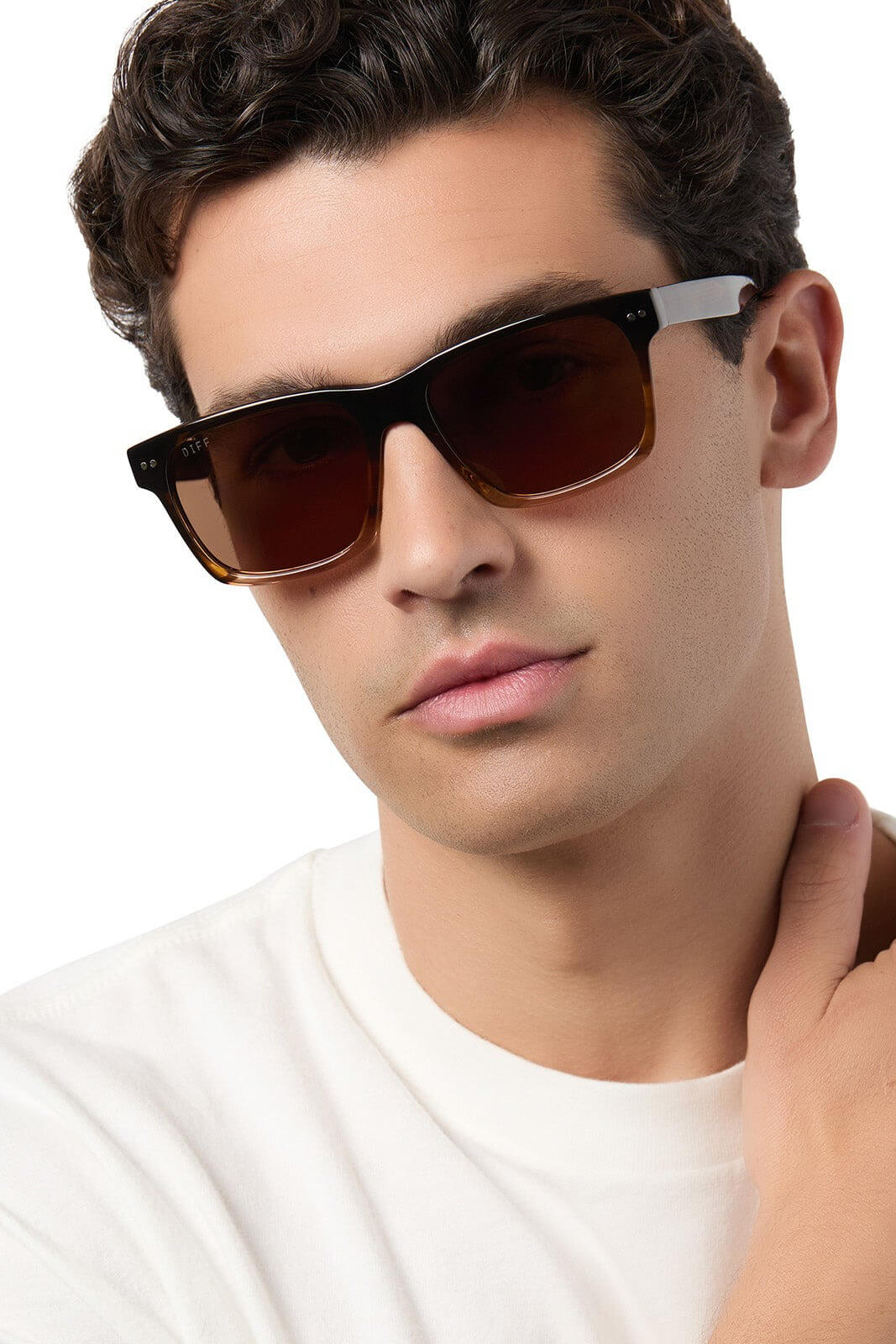 Diff Eyewear Gino xl sunglasses in mocha brown