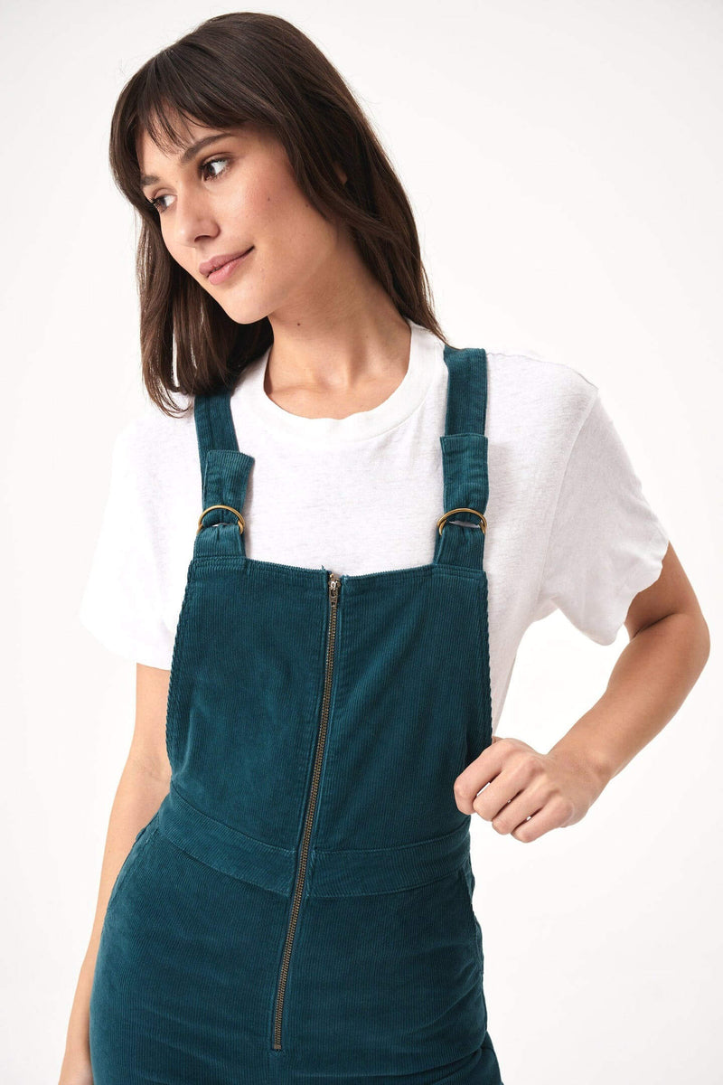 forest green corduroy overalls