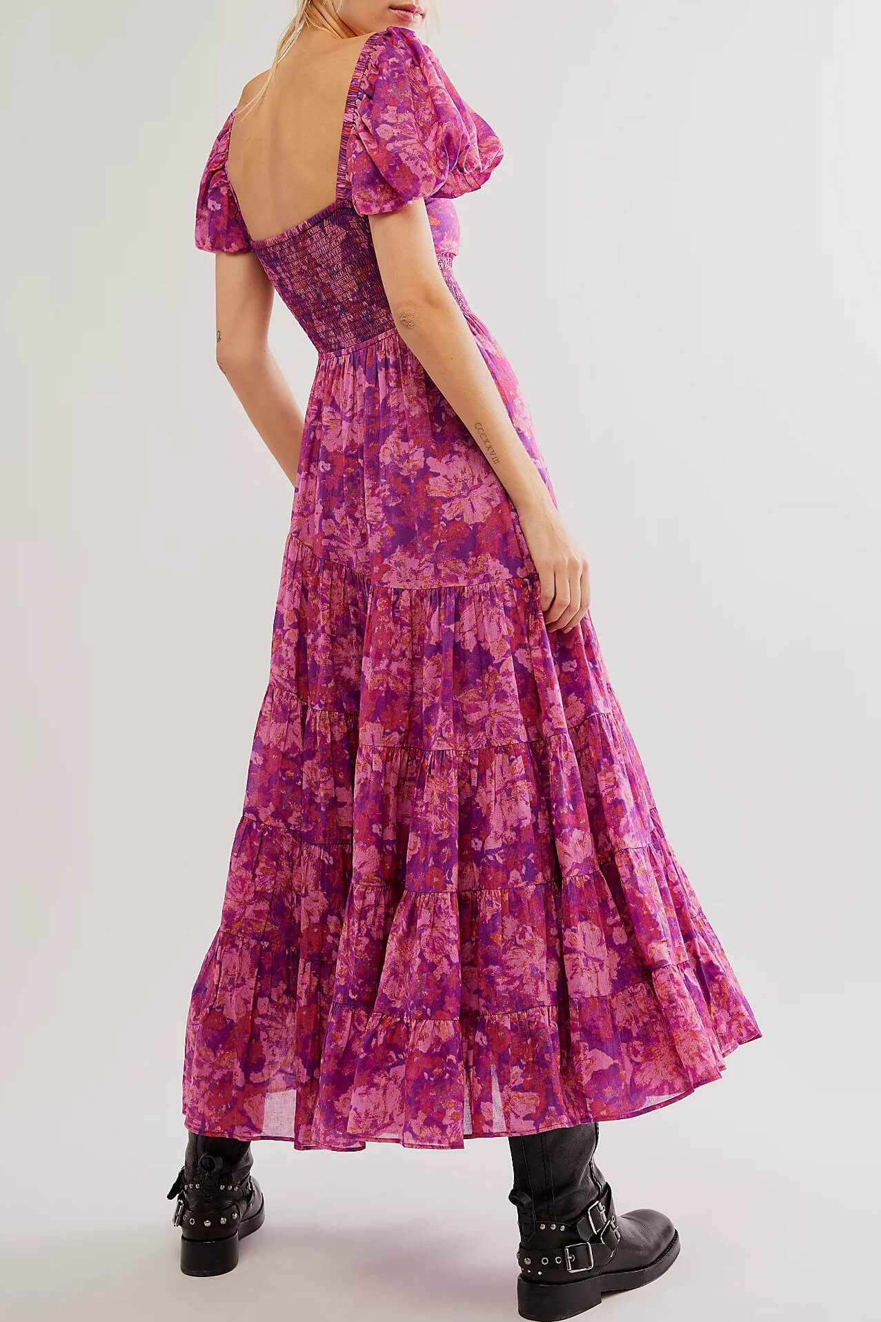 floral pink maxi dress