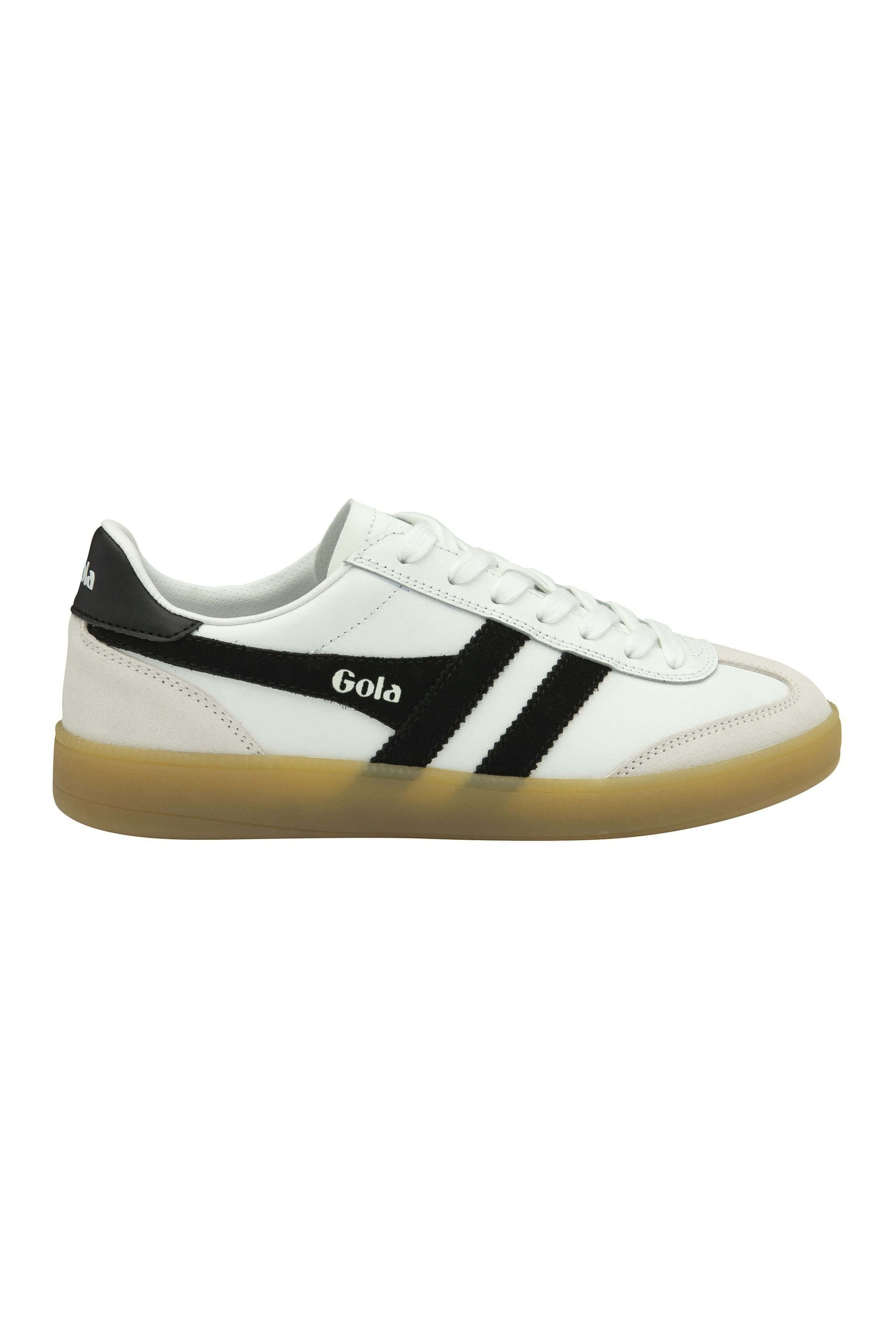 Gola classic viper leather shoes in white black and gum