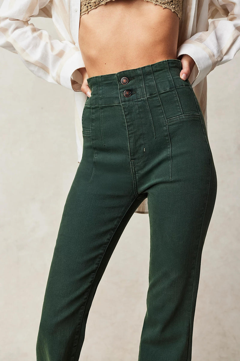 retro high rise flare jeans