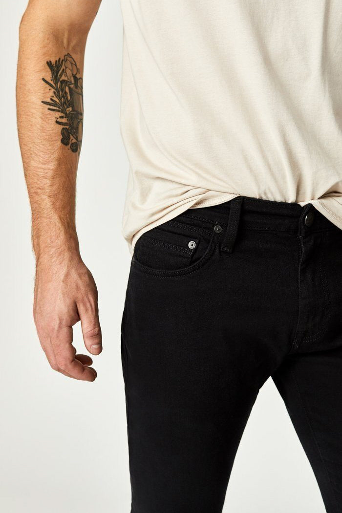 mavi black skinny denim