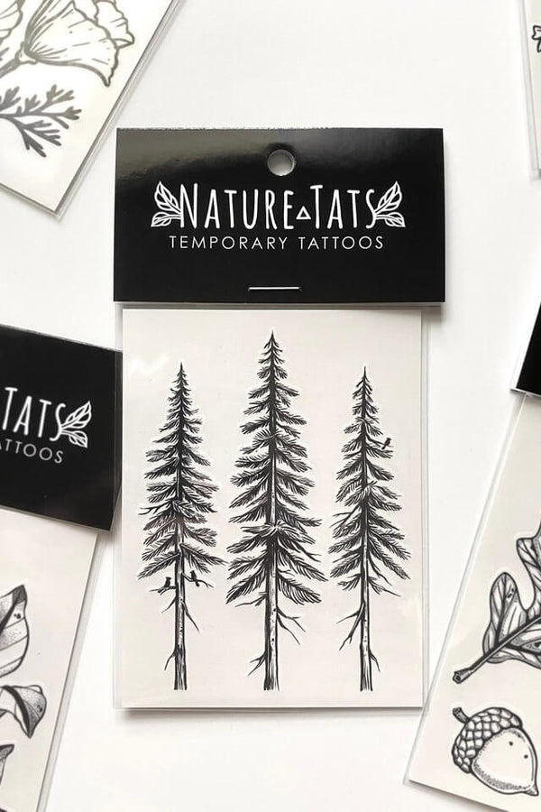 pine tree nature tats temporary tattoos
