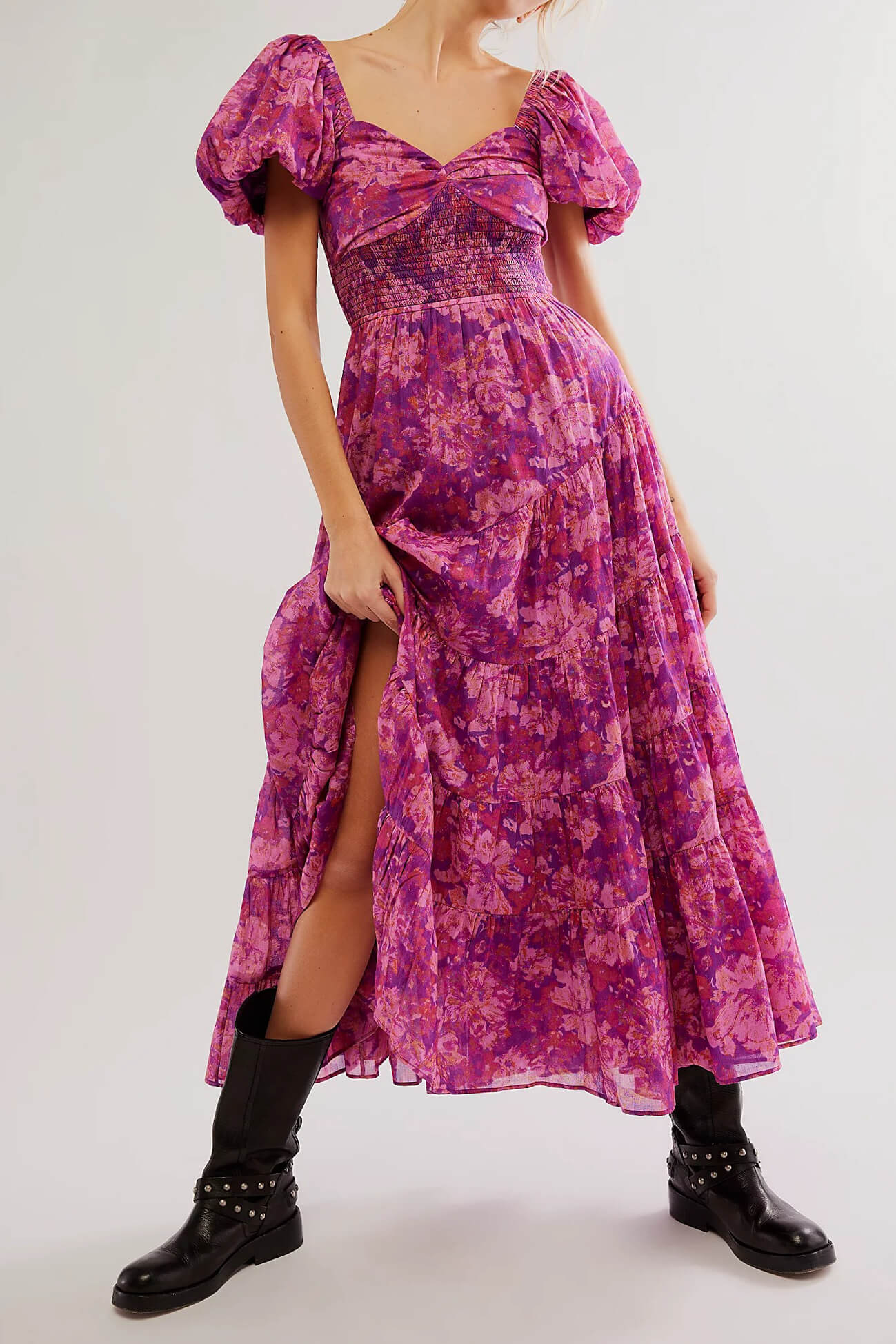 Free People Sundrenched Maxi Magenta Combo