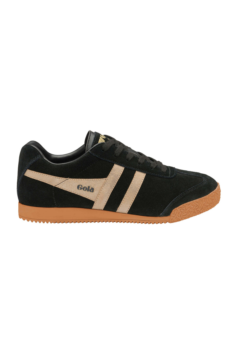 gola harrier mirror shoe black and gold