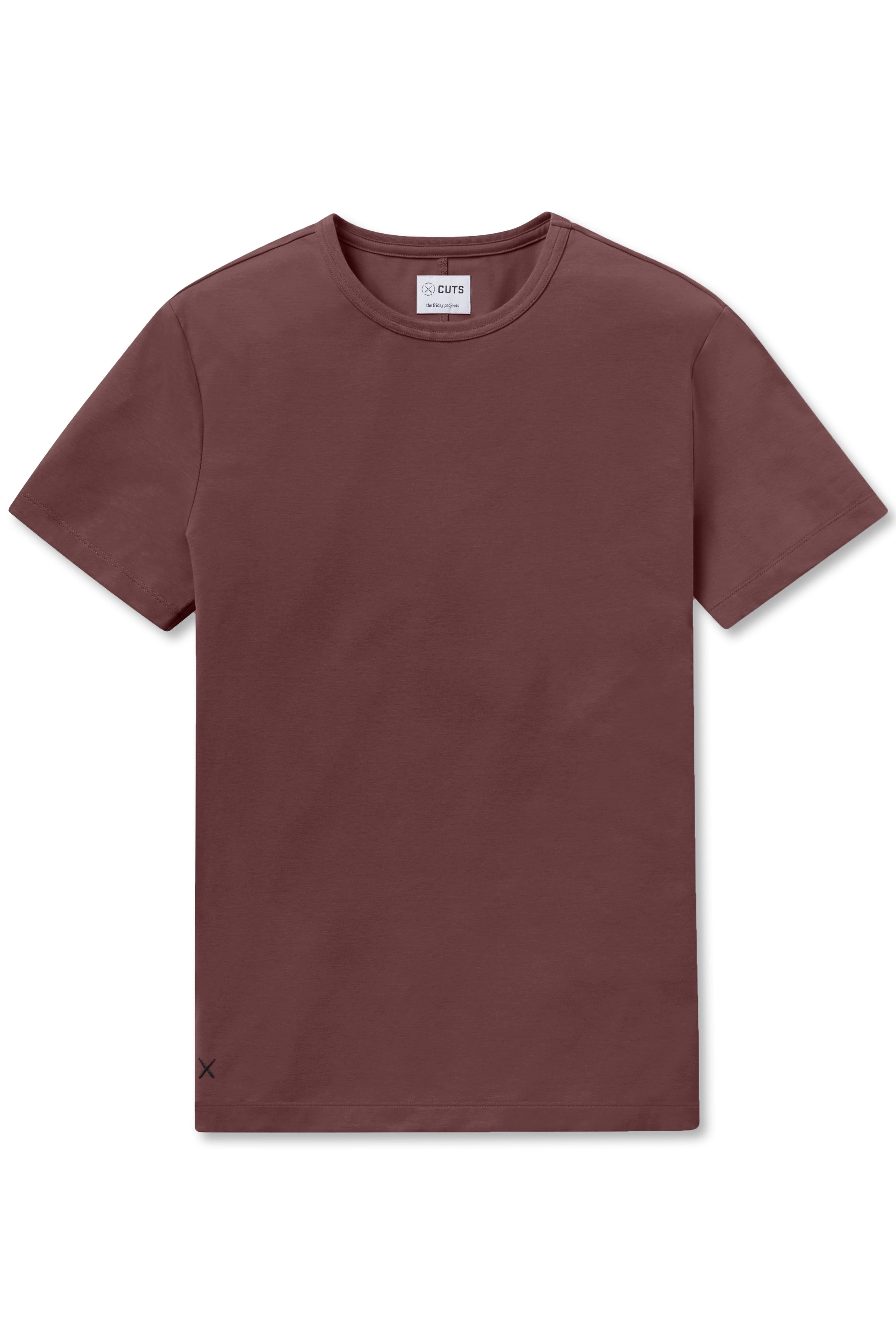 Cuts AO Forever Tee in deep cranberry