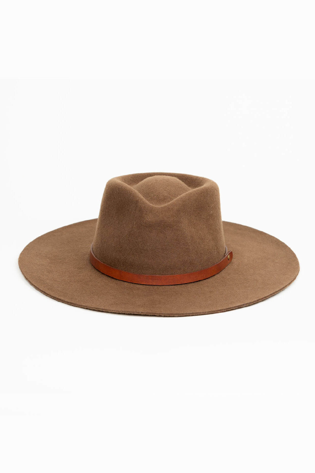 brown wool boho hat