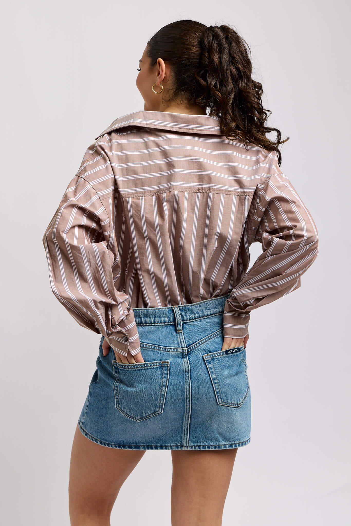 Womens collared oversized shirt