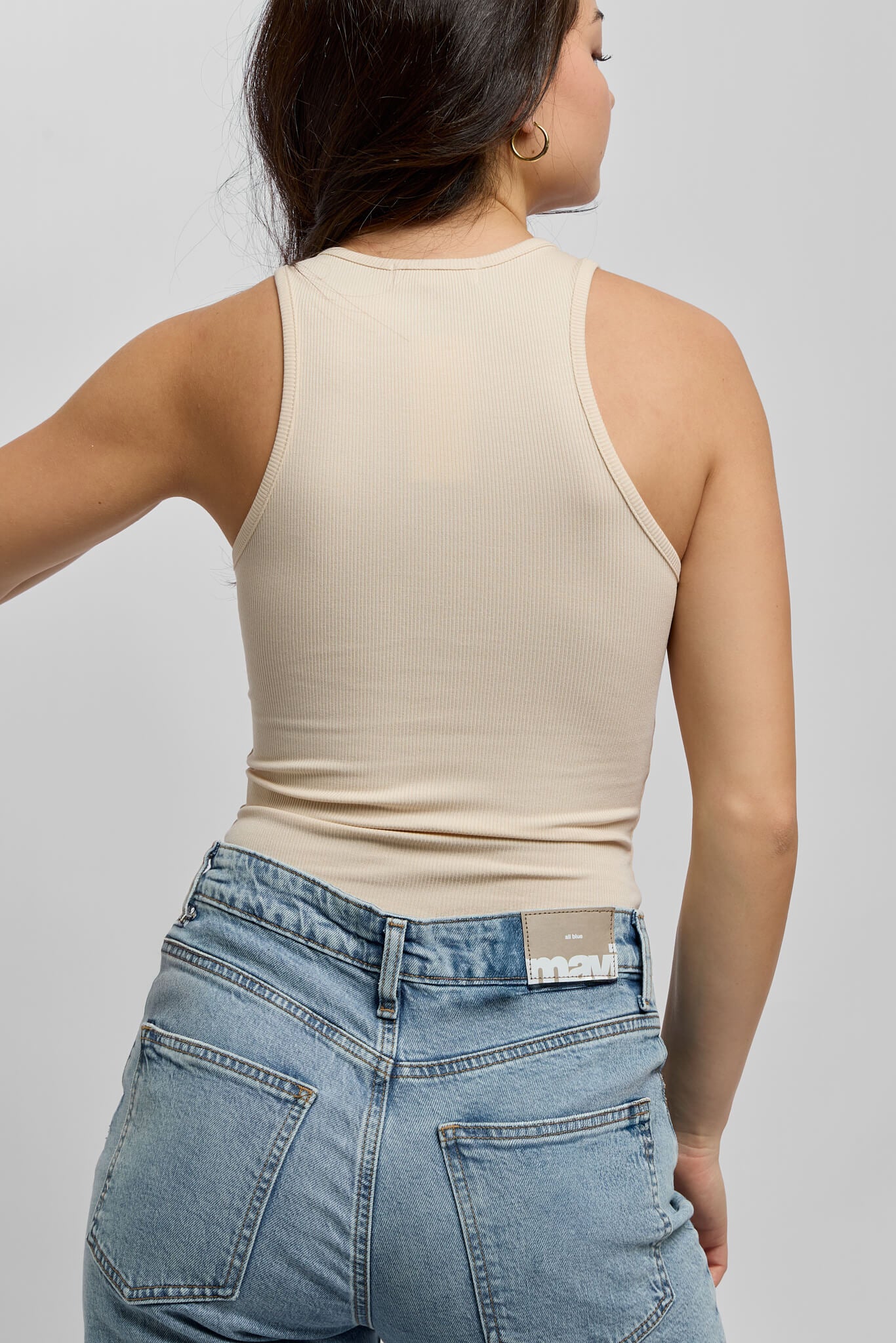 Womens ribbed sleeveless tank top