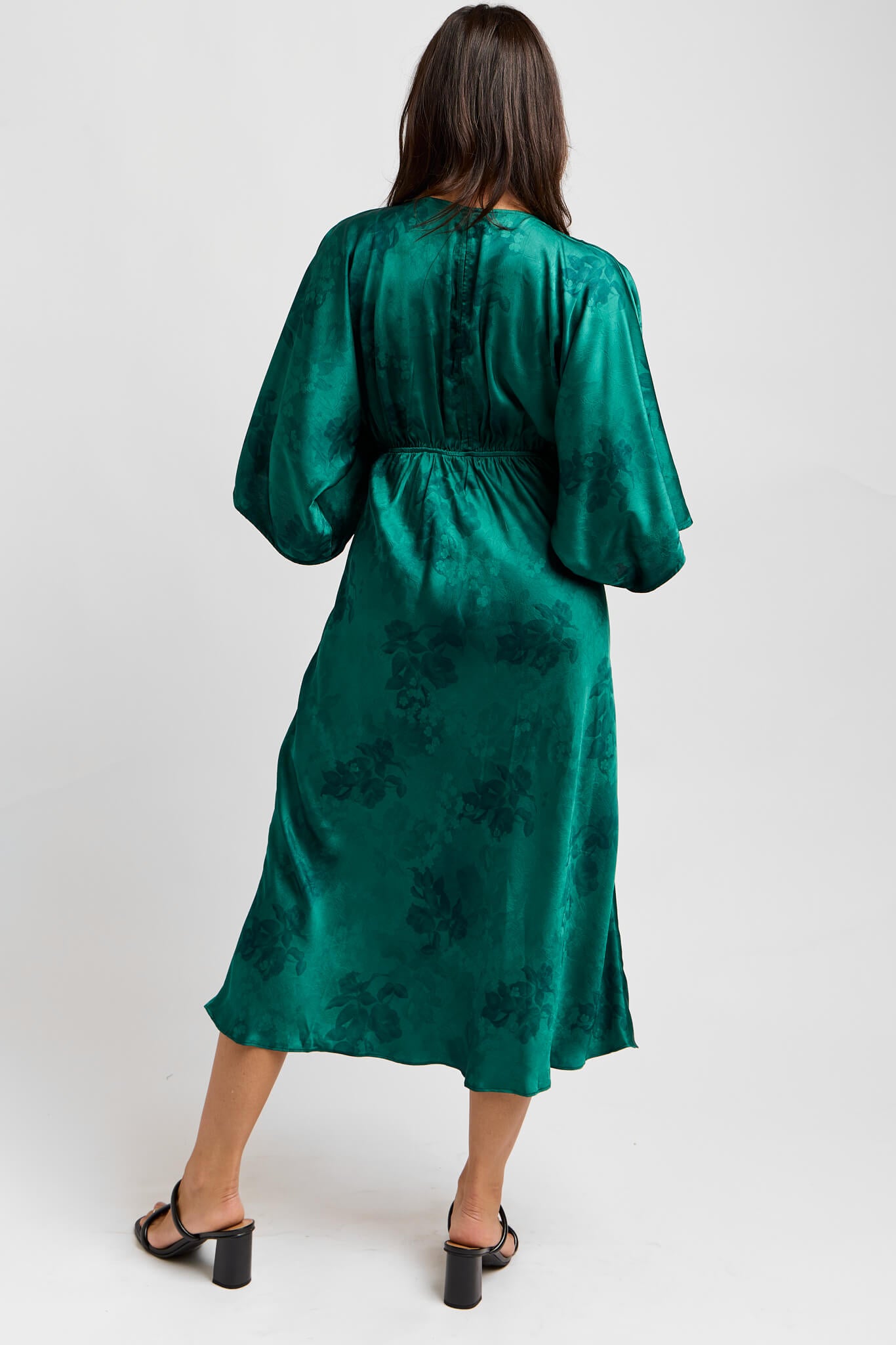 Womens cinched waist midi dress