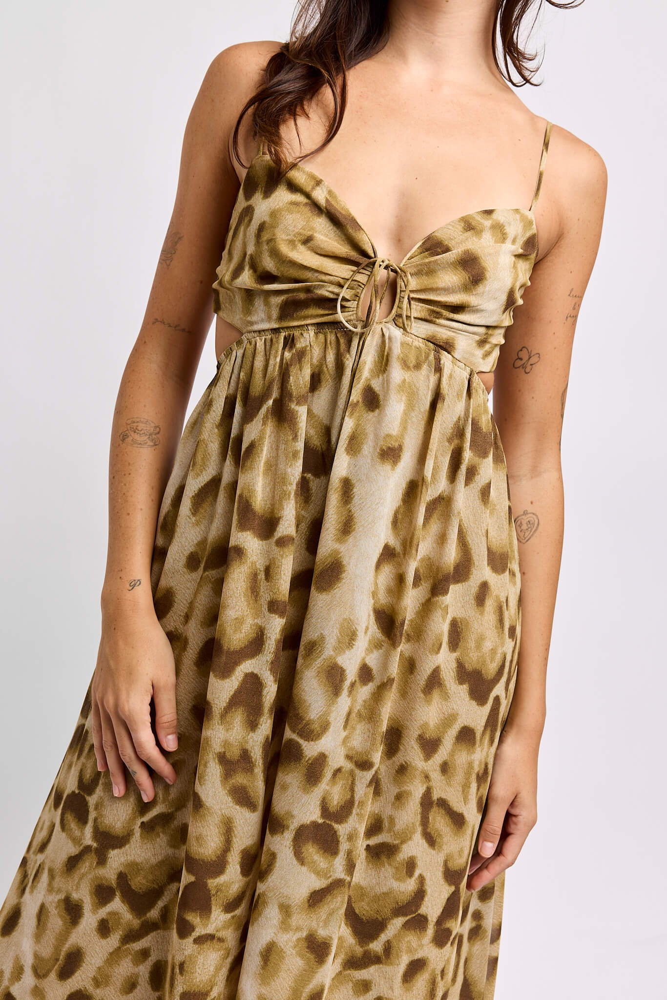 Womens maxi dress with adjustable spaghetti straps