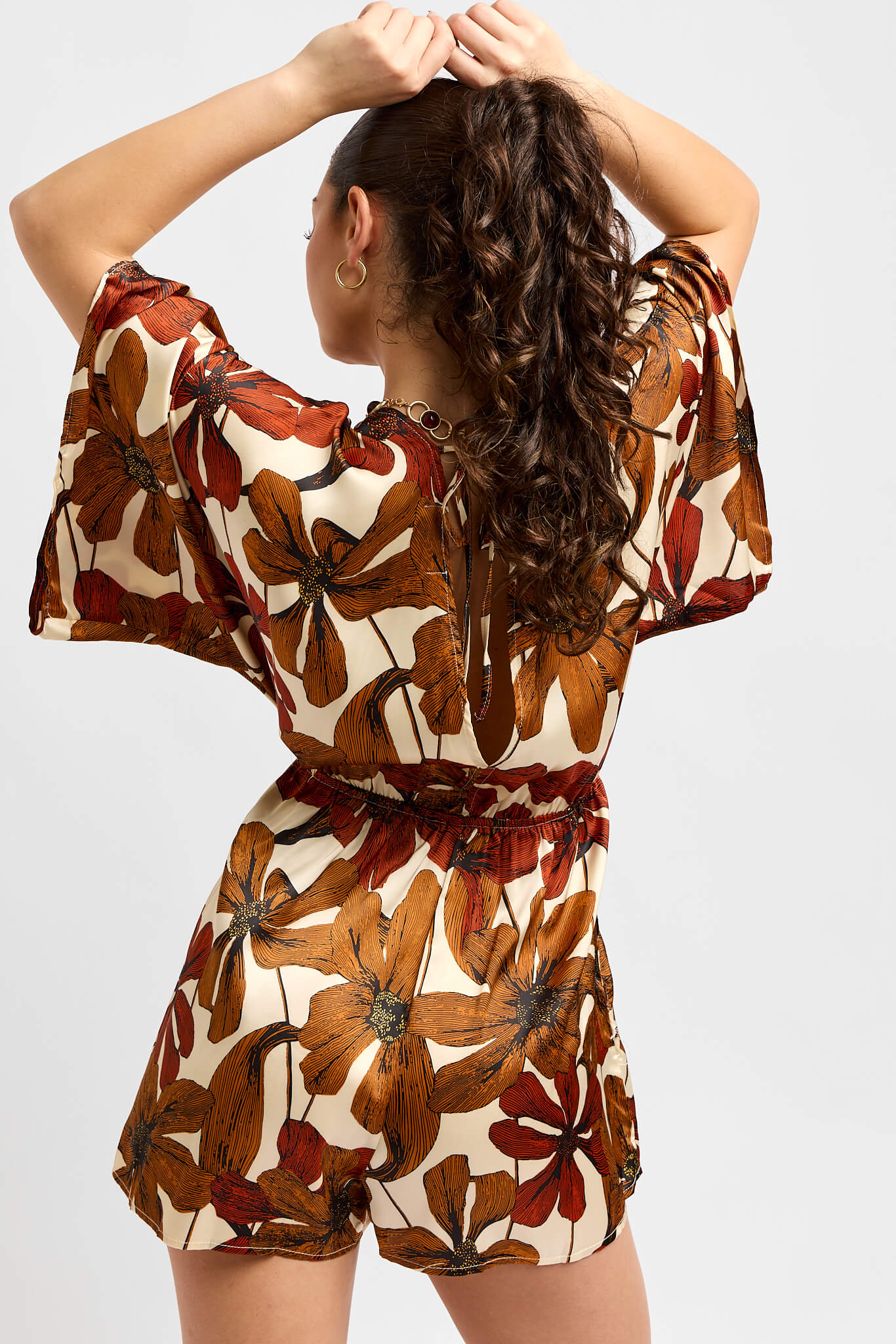 Womens cinched waist romper