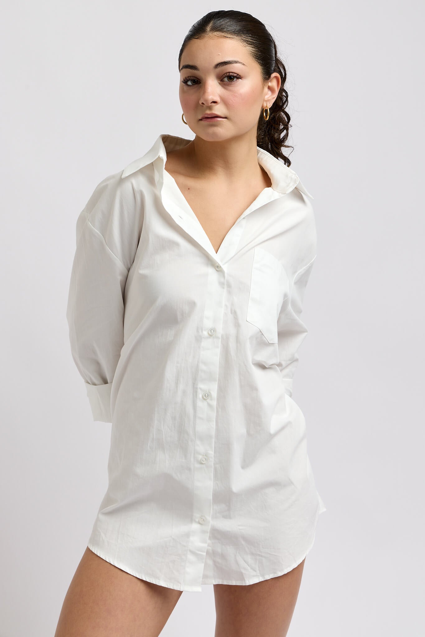 Womens relaxed fit buttonup tunic