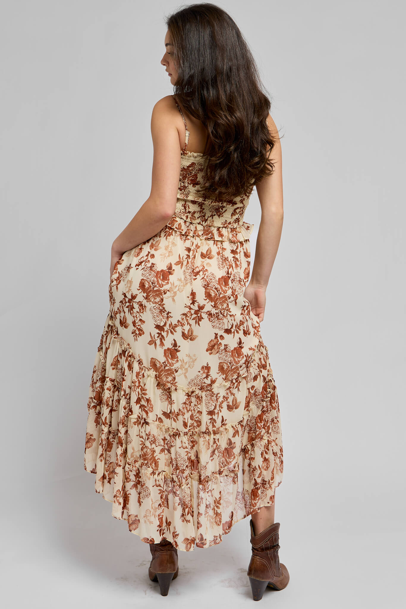 Womens flowy dress with smocked back