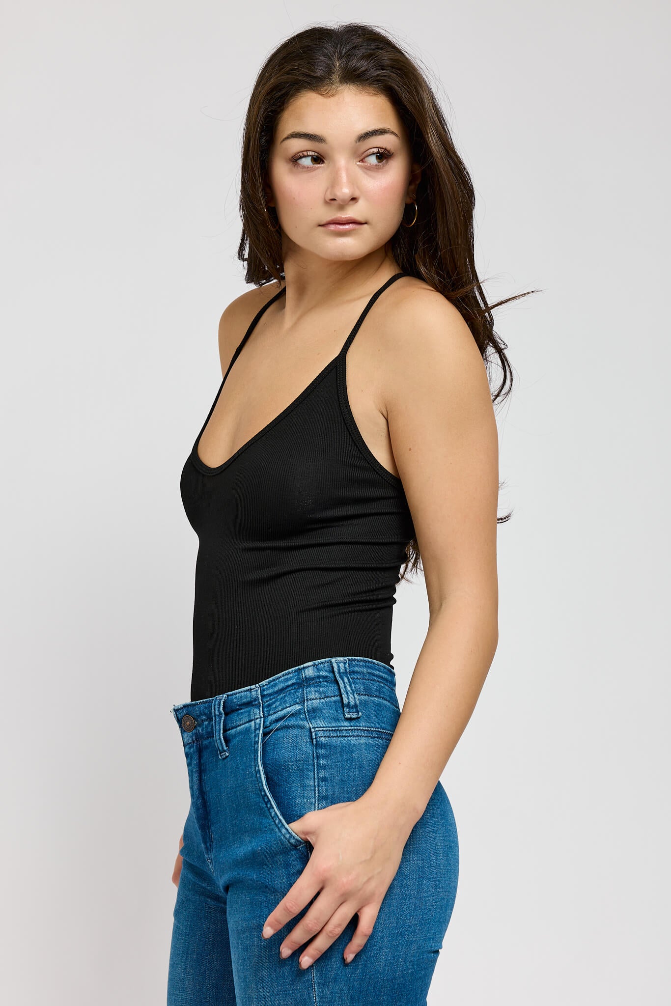 Womens ribbed thin tank top