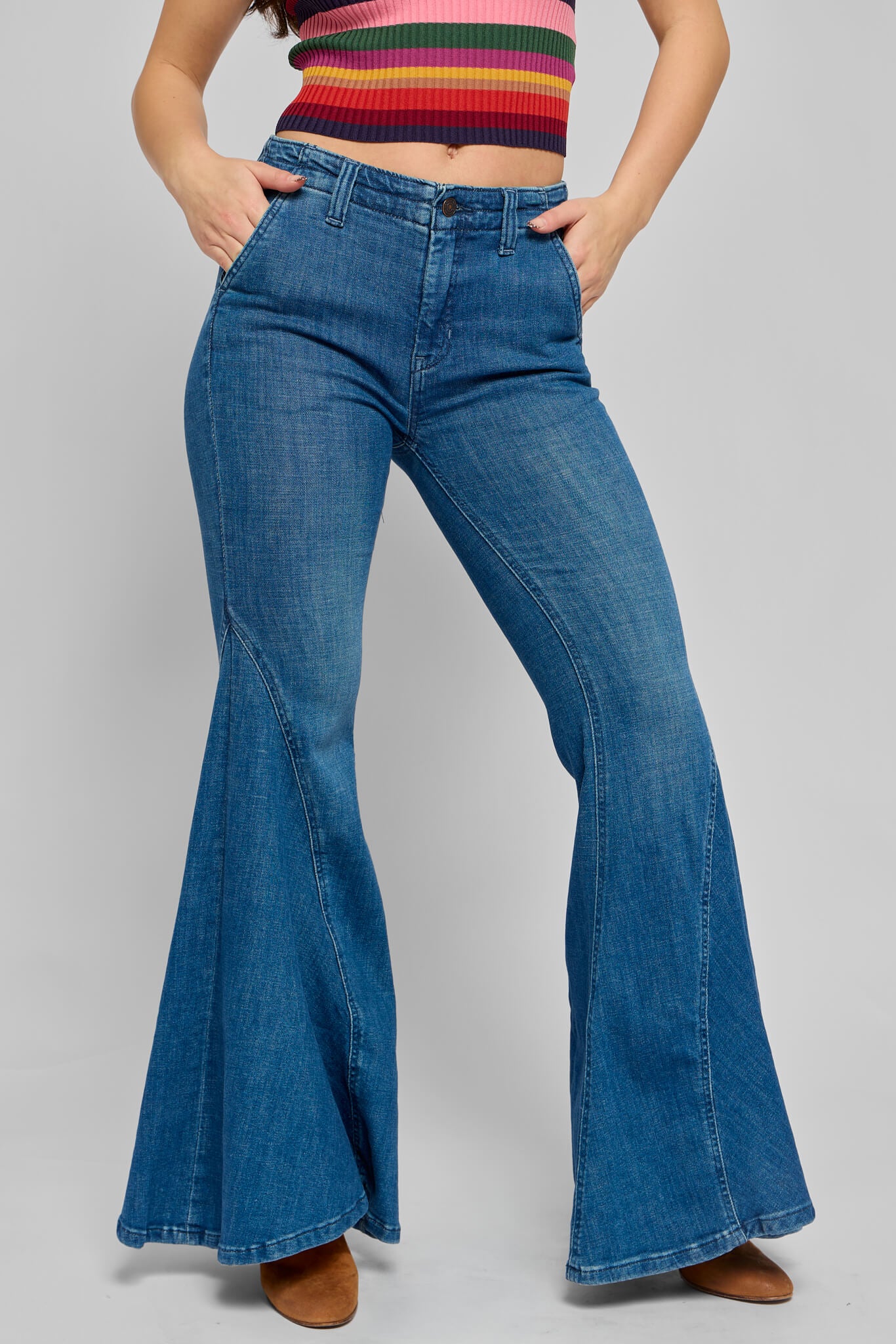 Womens blue free people jeans