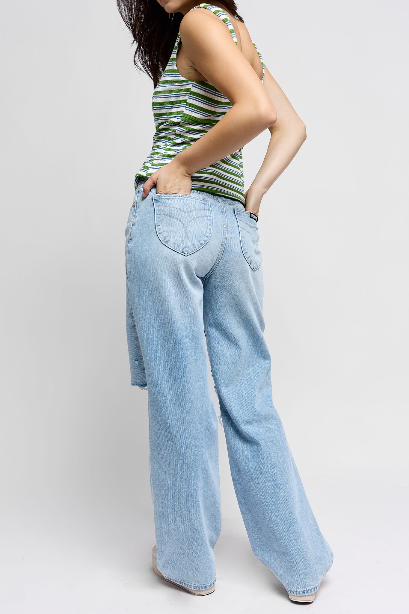Rollas Jeans Kate Baggy Jean in Light Vintage Blue